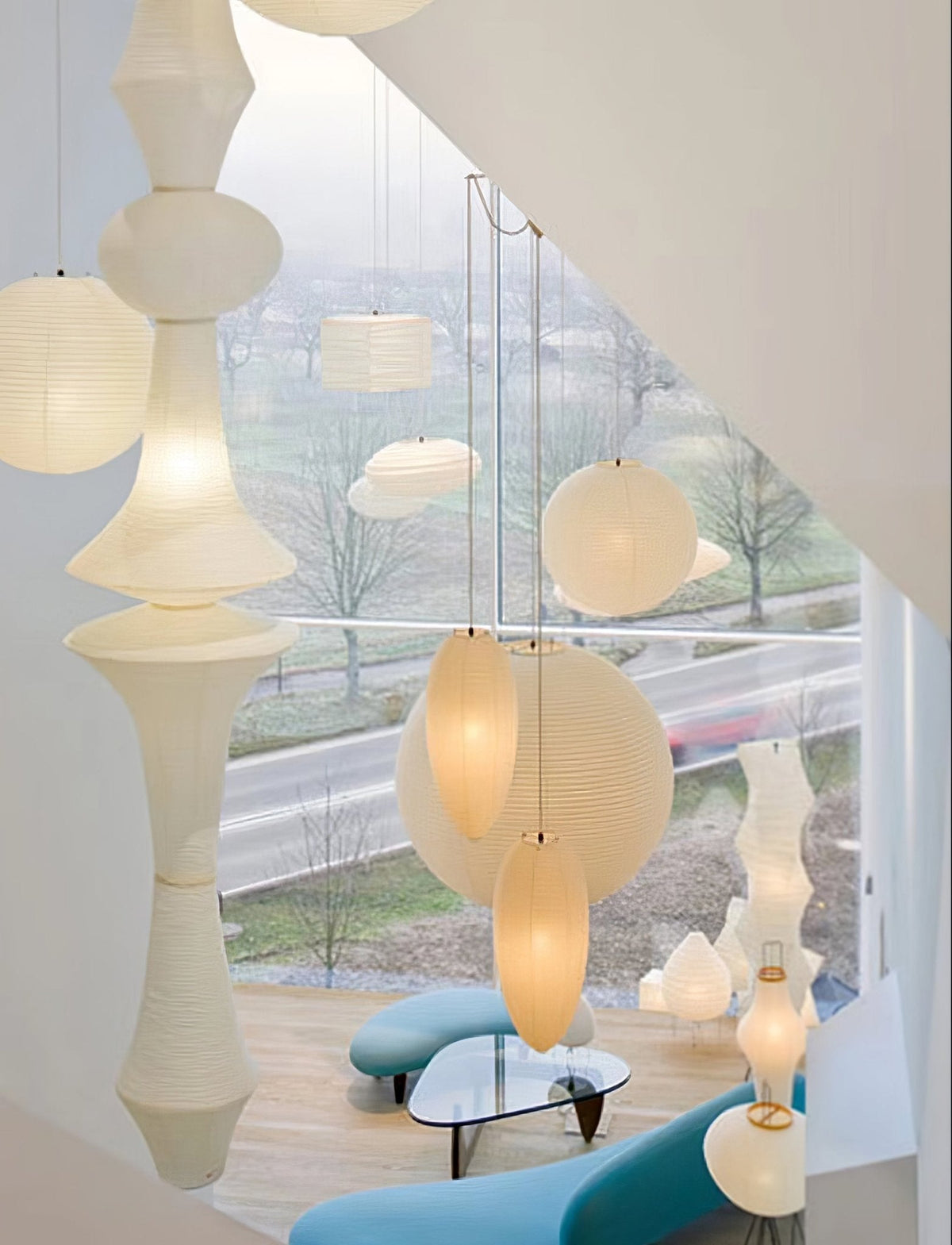 Elmsridge Washi Paper E Pendant Light