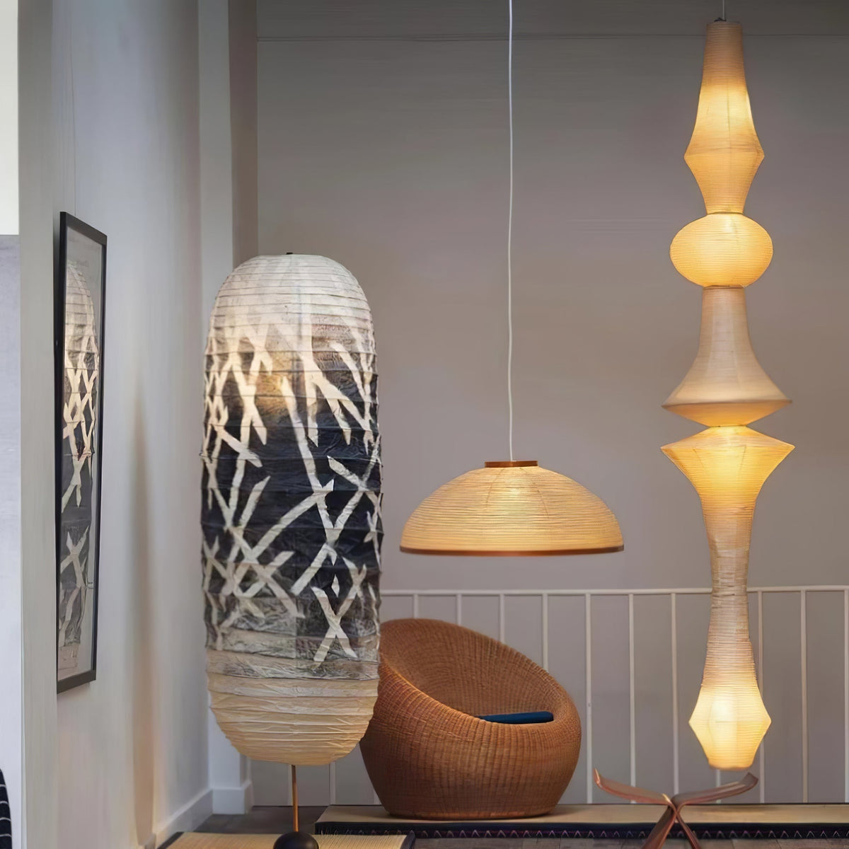 Elmsridge Washi Paper E Pendant Light