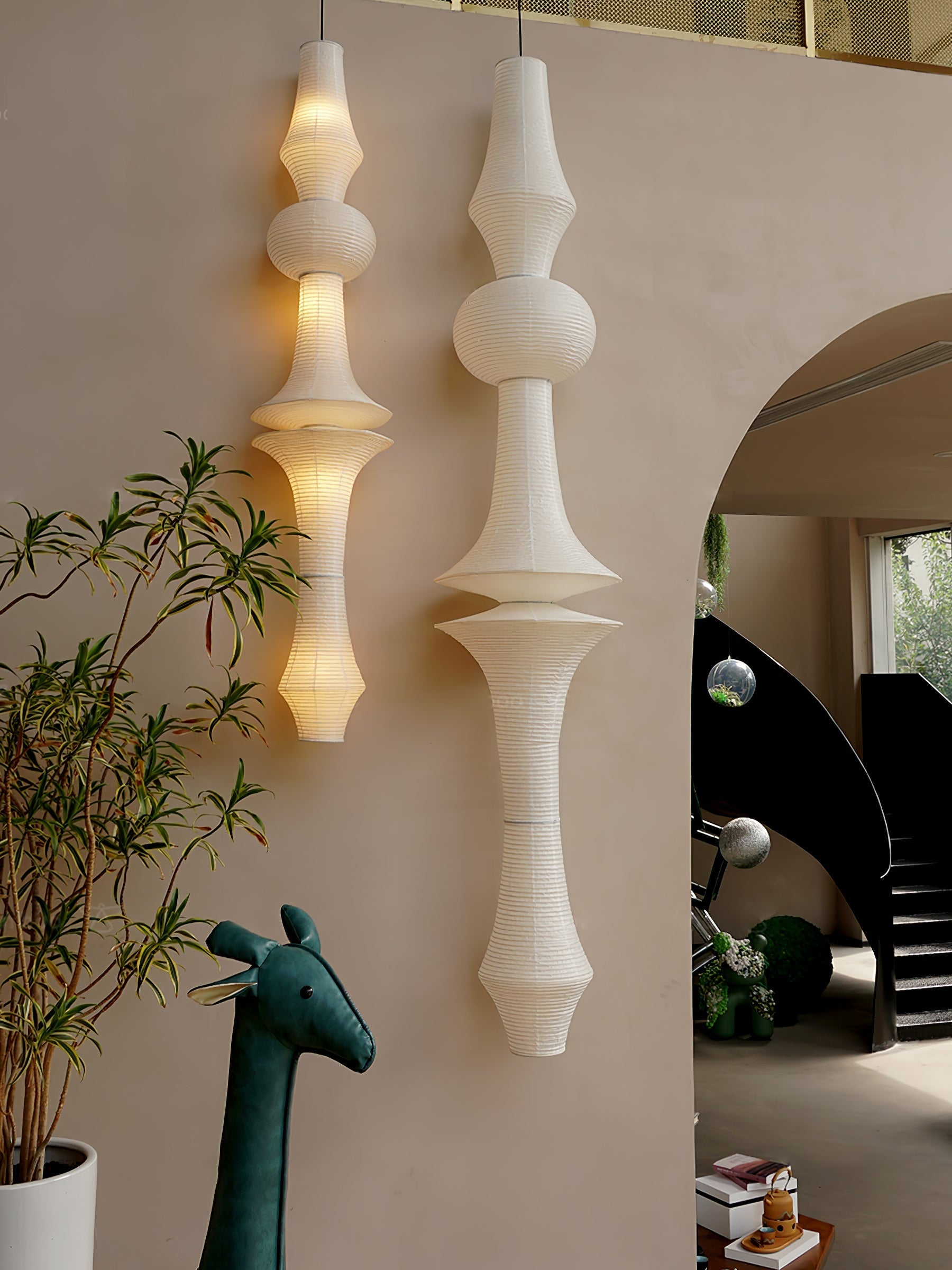 Elmsridge Washi Paper E Pendant Light