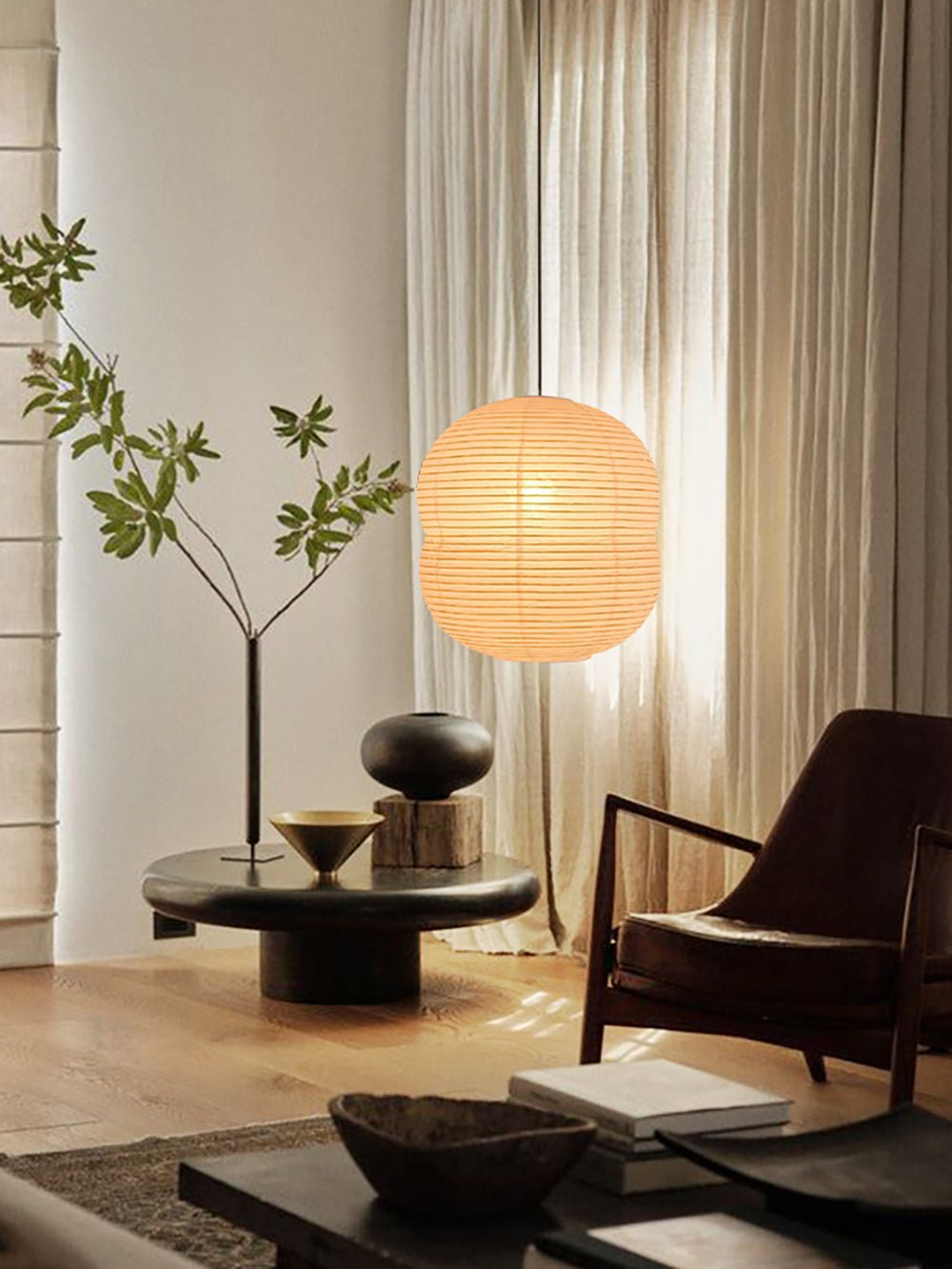 Nivelelle Minimalist Rice Paper Pendant Light