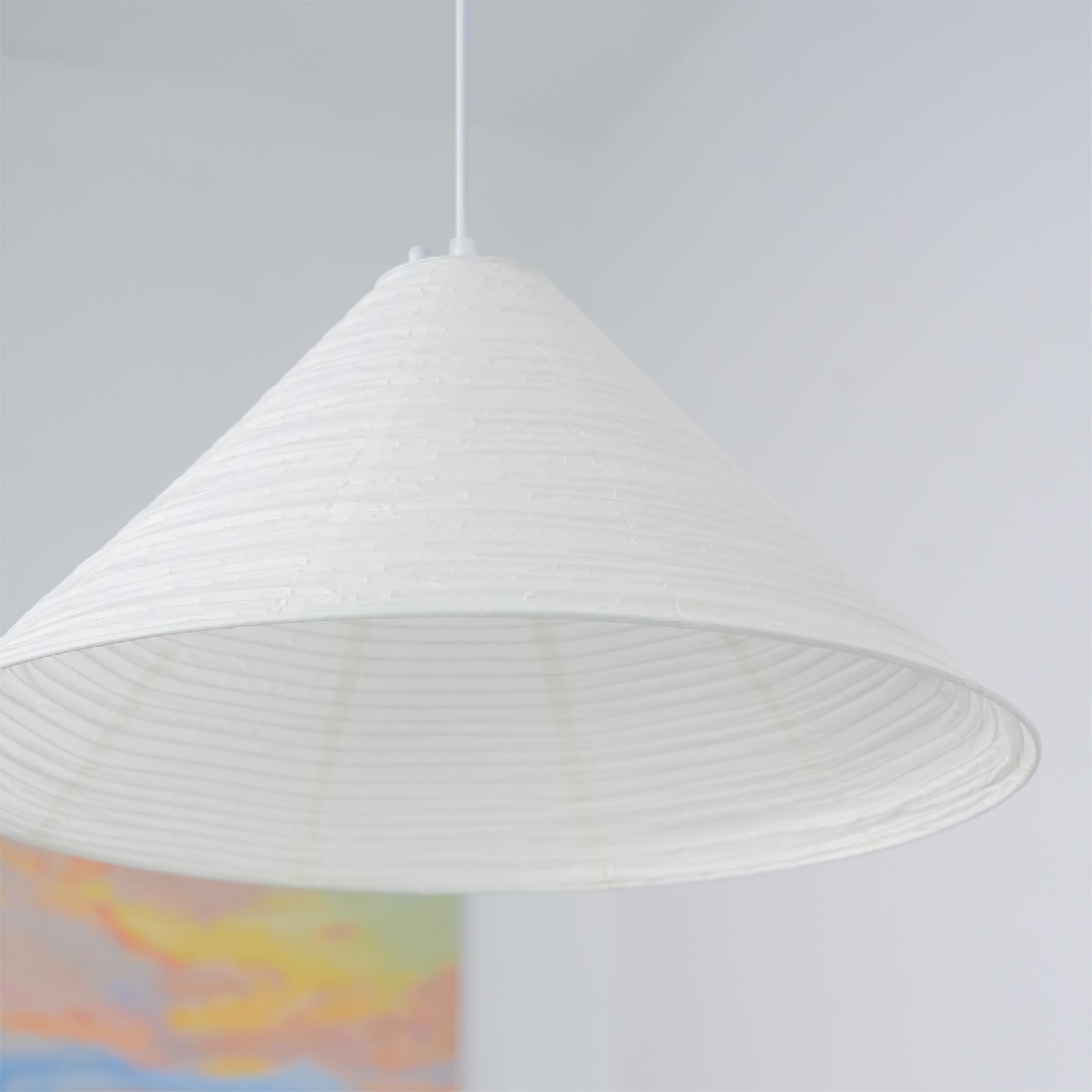 Conic Paper Pyramid Pendant Lamp