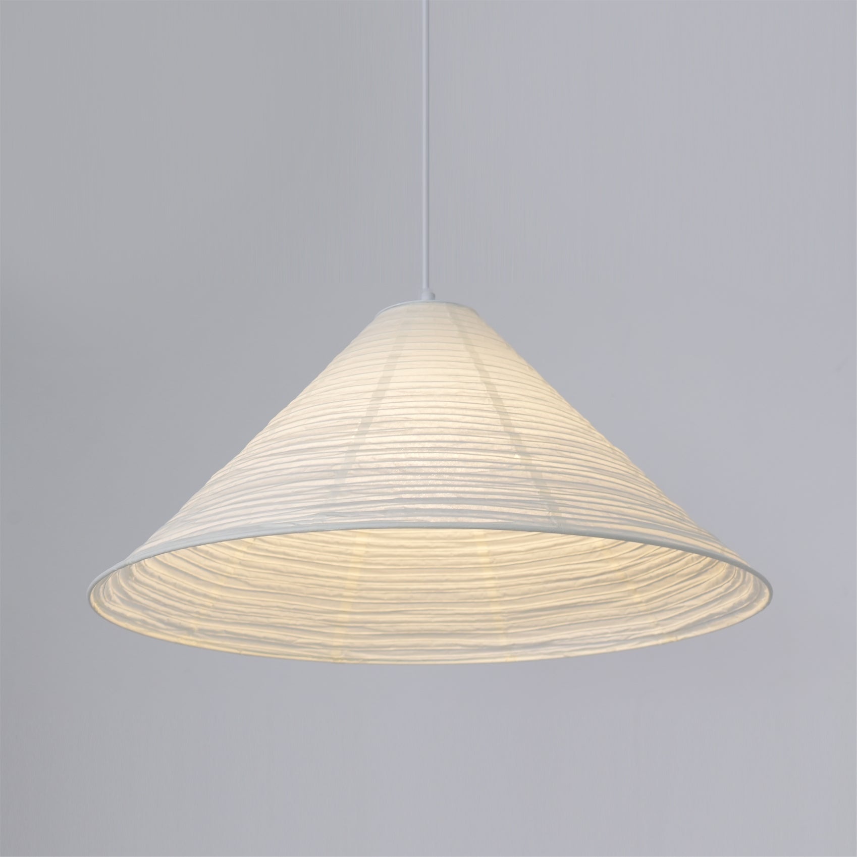 Conic Paper Pyramid Pendant Lamp