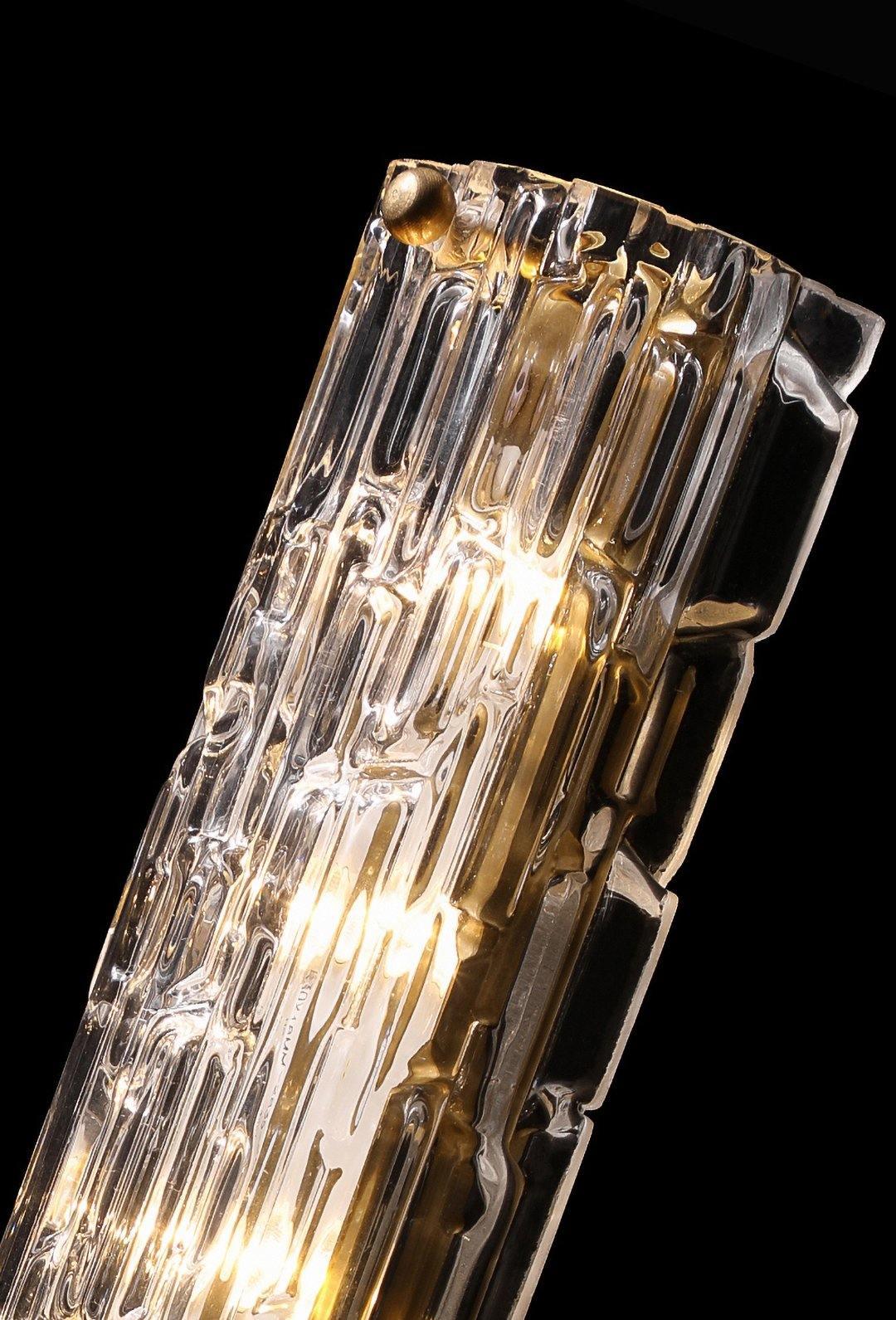 Lumix Brass Glass Glam Wall Lamp - Neutral Decor