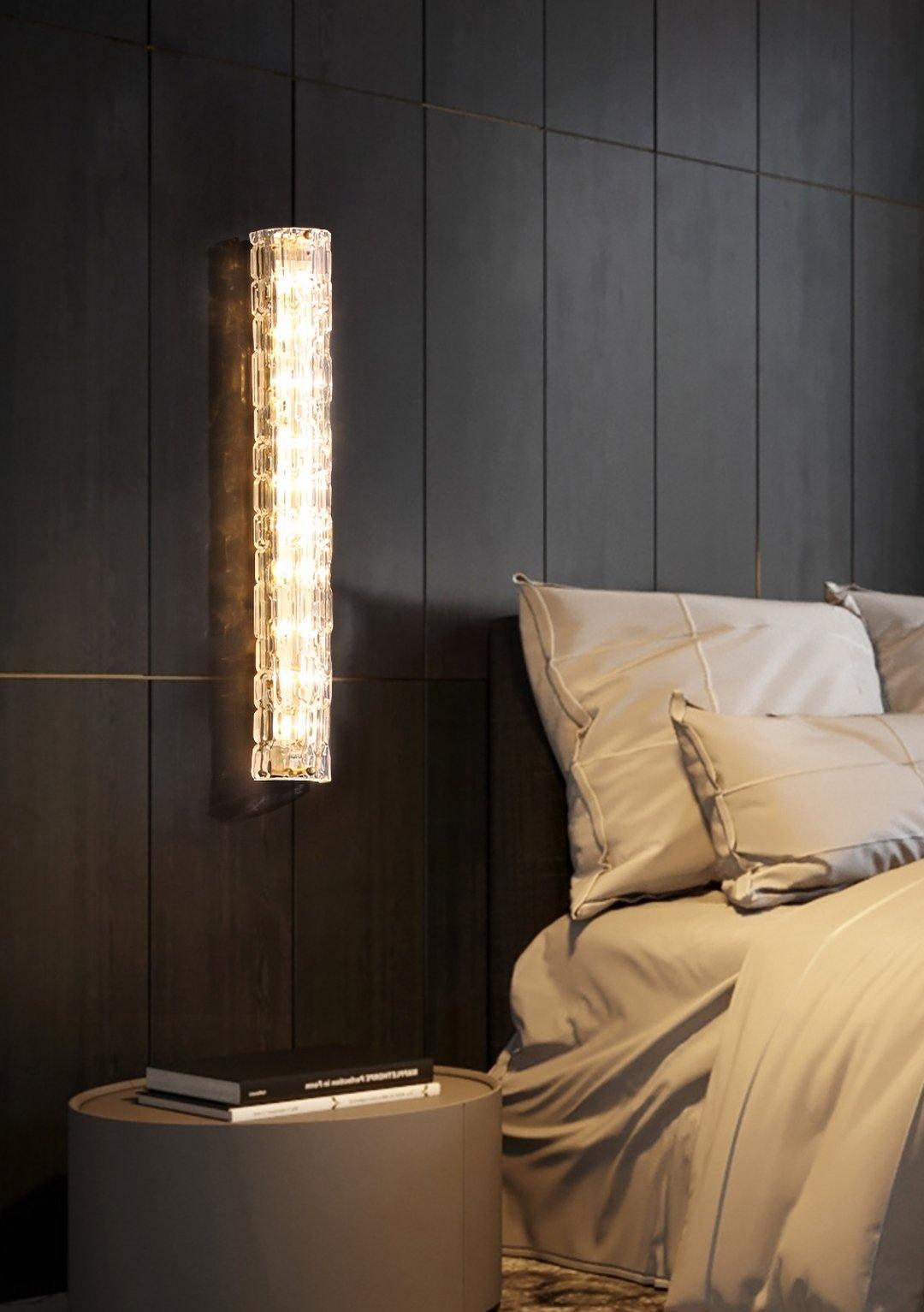 Lumix Brass Glass Glam Wall Lamp - Neutral Decor