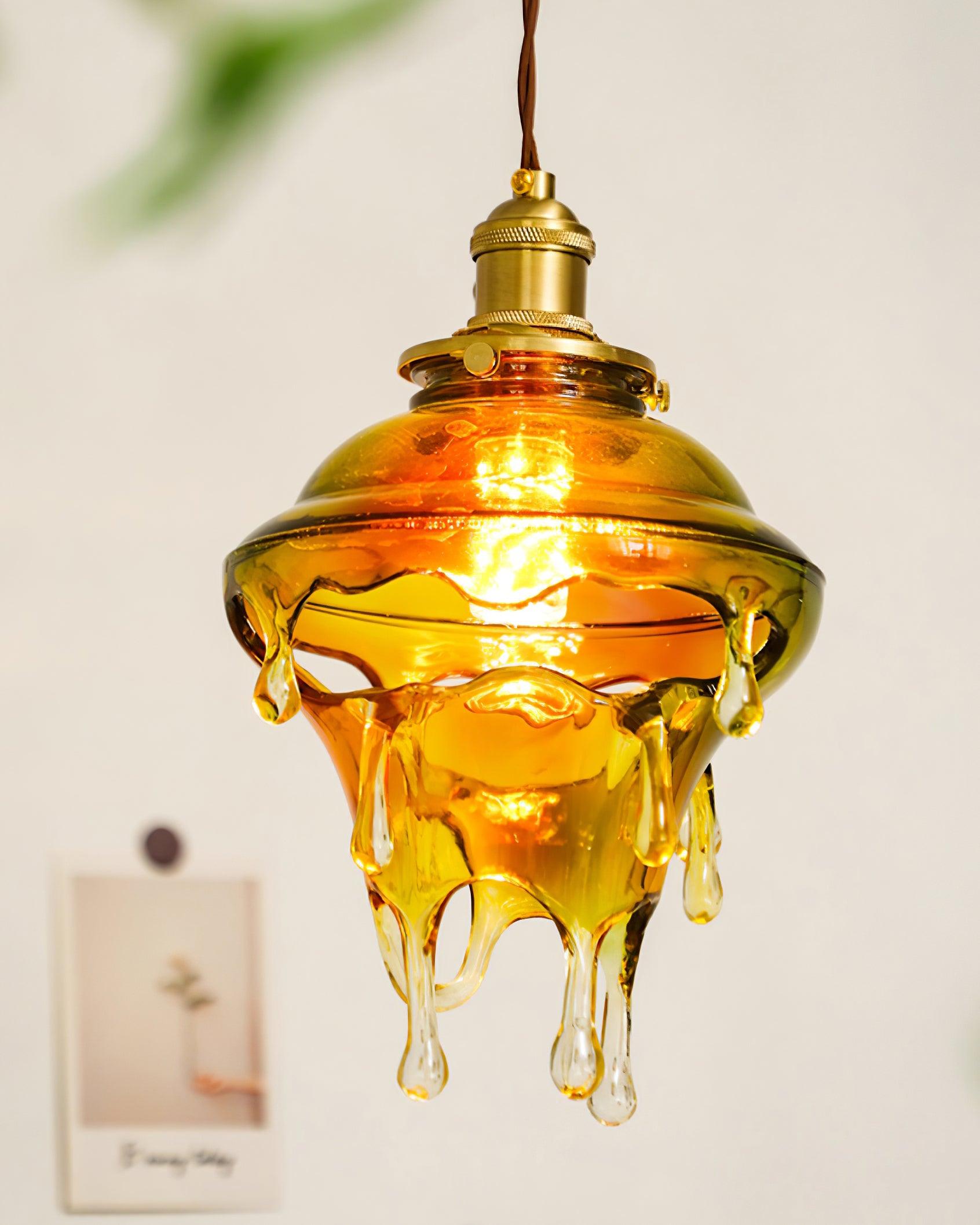 Pendant Lamp Iridescent Water Drop Shade Artistic Glow - Neutral Decor
