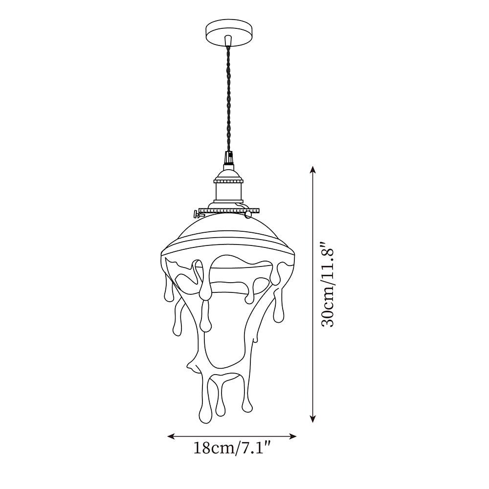 Pendant Lamp Iridescent Water Drop Shade Artistic Glow - Neutral Decor