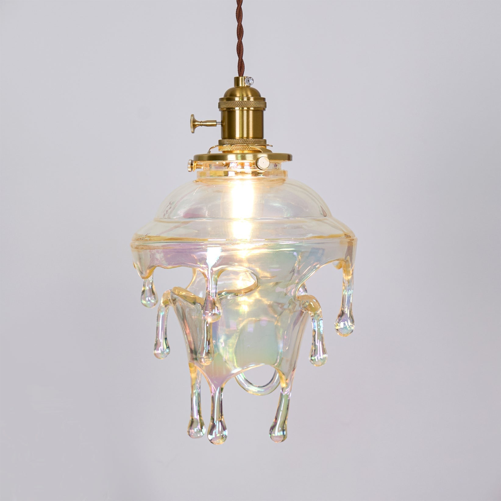 Pendant Lamp Iridescent Water Drop Shade Artistic Glow - Neutral Decor