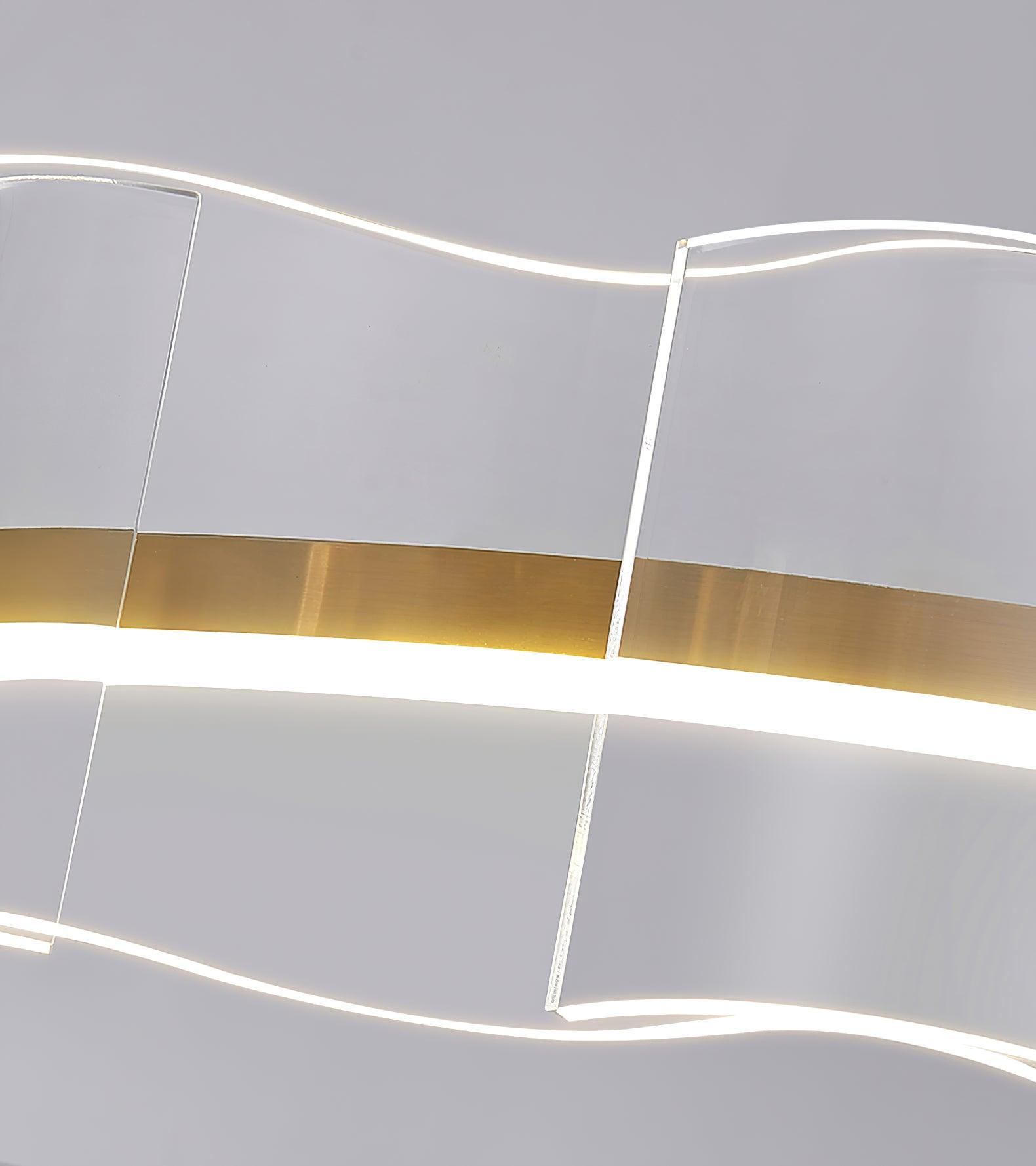 Acoustic Postmodern Luxury Water Wave Glass Chandelier