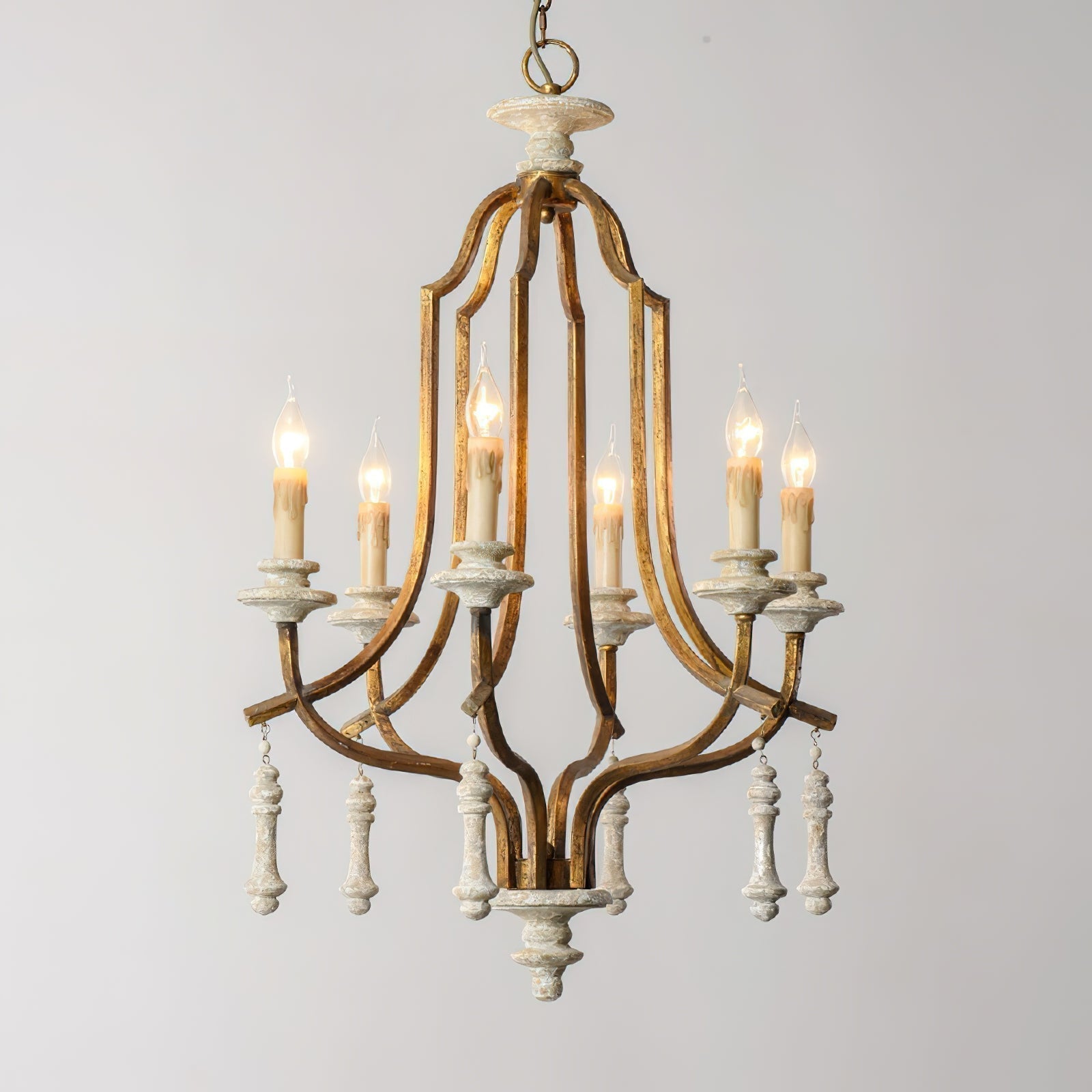 Arsoliel Vintage Luxury Wood Chandelier
