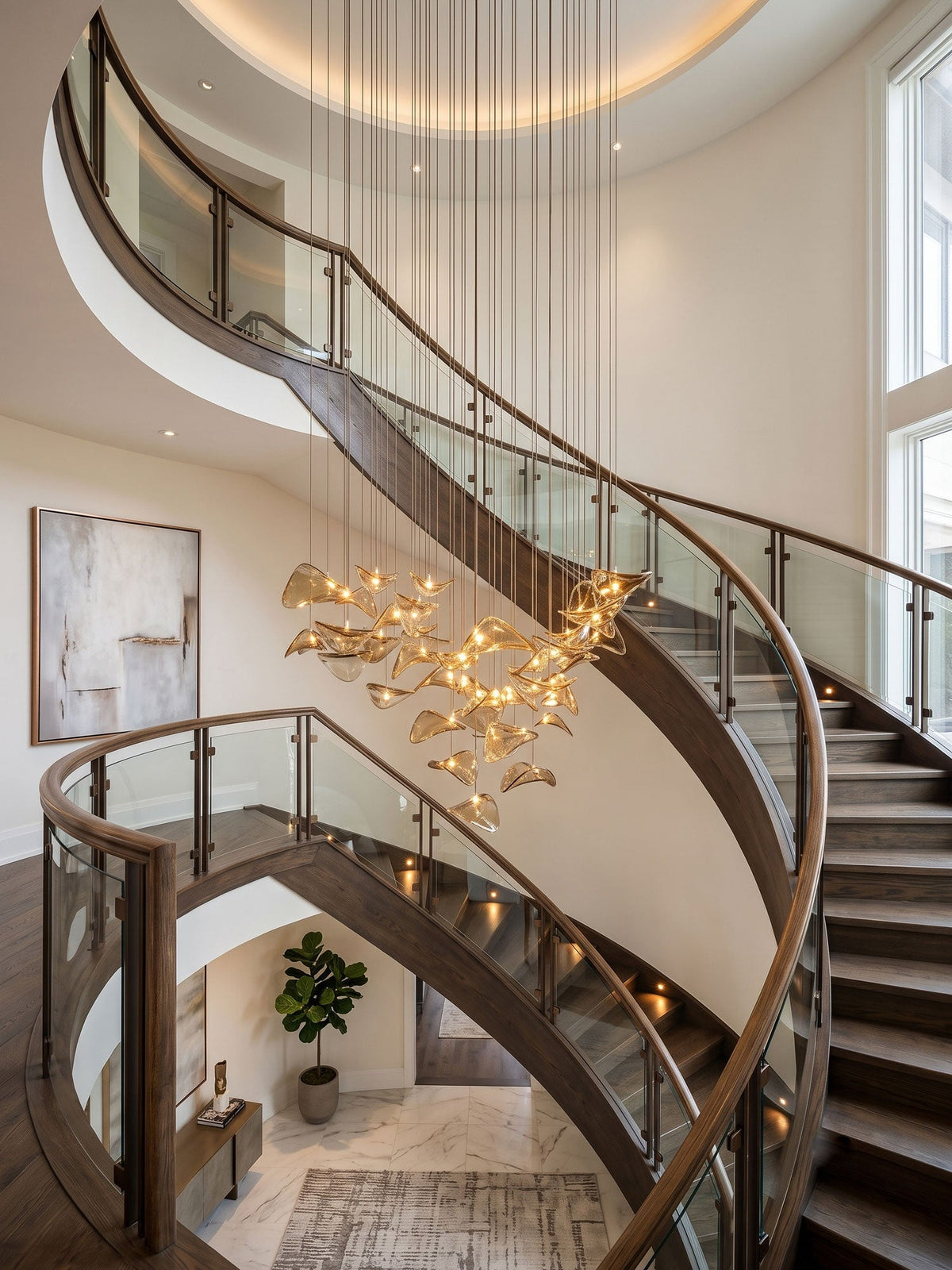 Beauvale Wave Floating Leaf Chandelier
