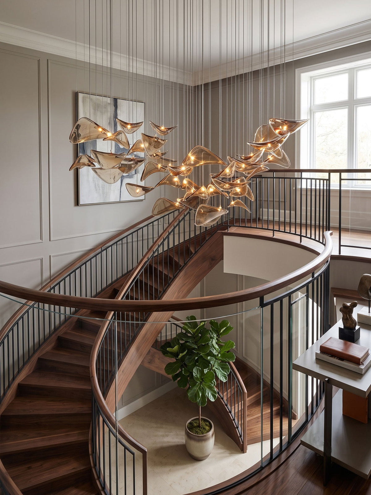 Beauvale Wave Floating Leaf Chandelier
