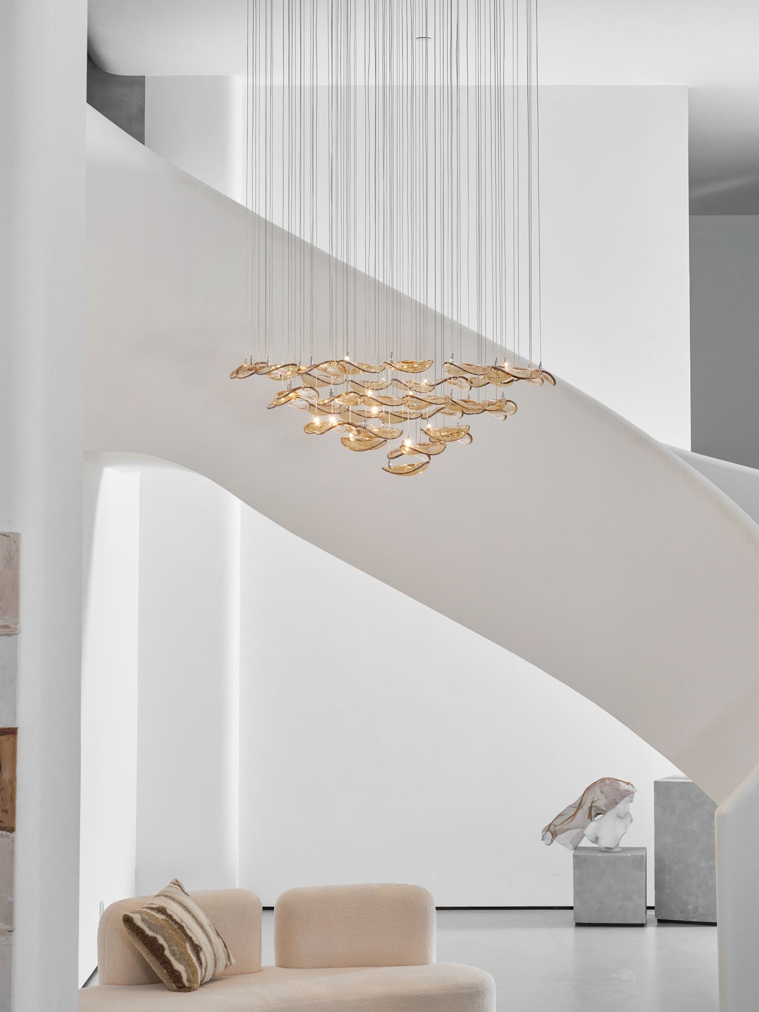 Beauvale Wave Floating Leaf Chandelier