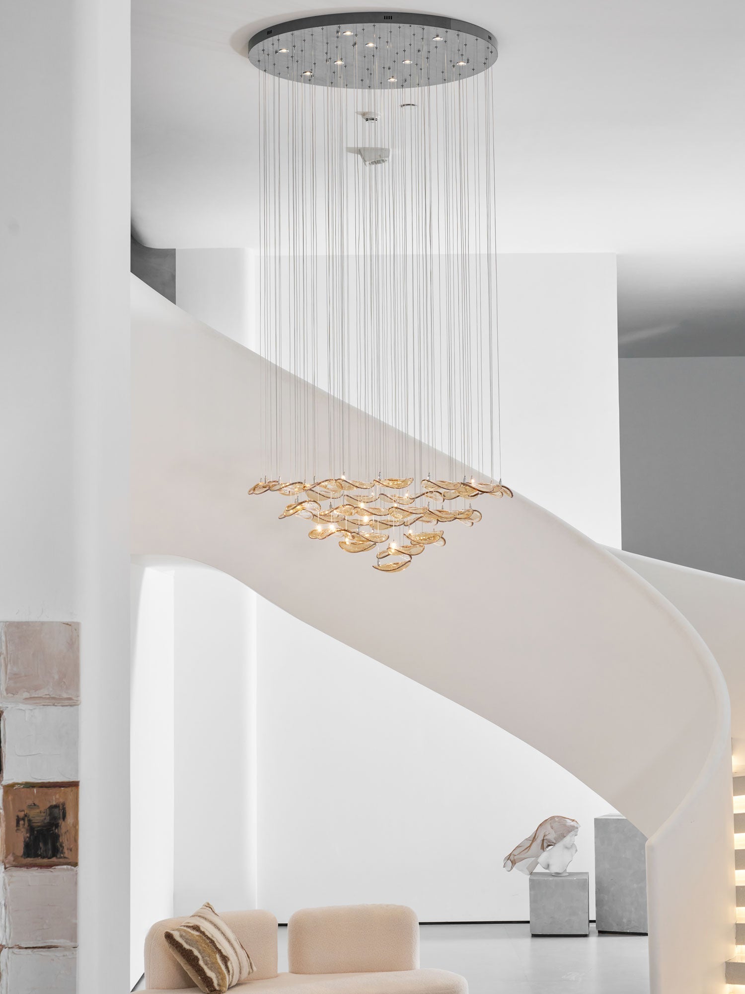 Beauvale Wave Floating Leaf Chandelier