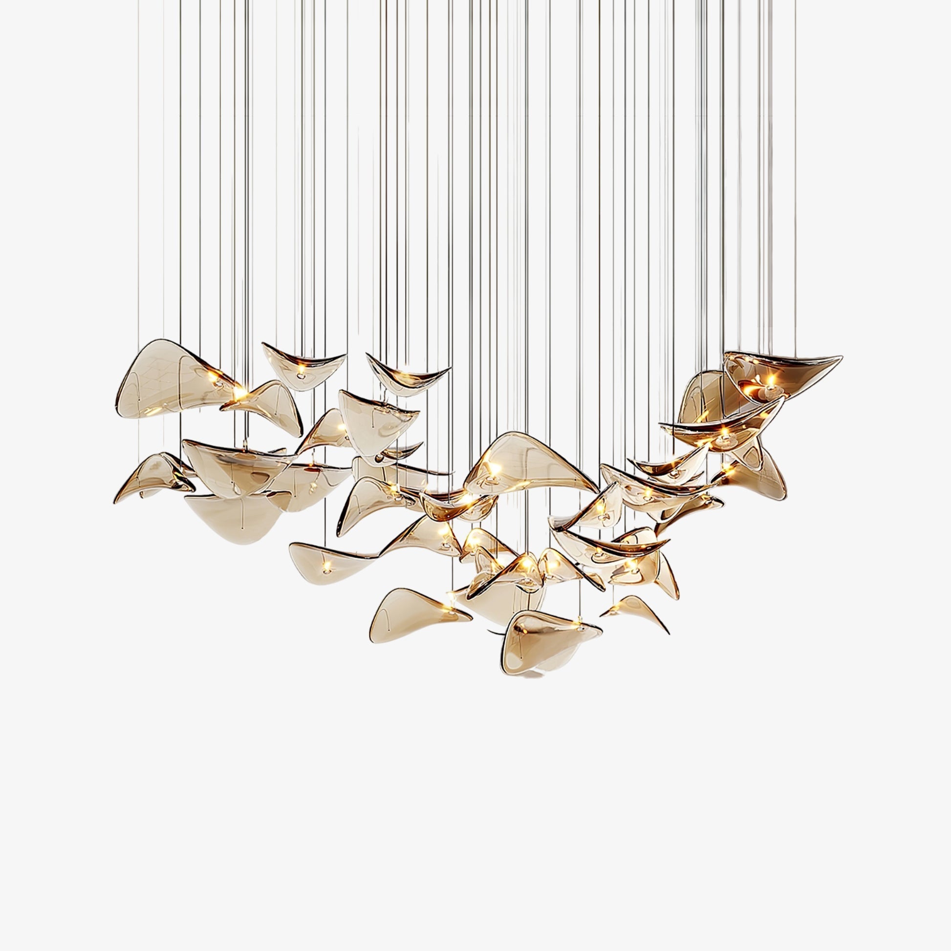 Beauvale Wave Floating Leaf Chandelier