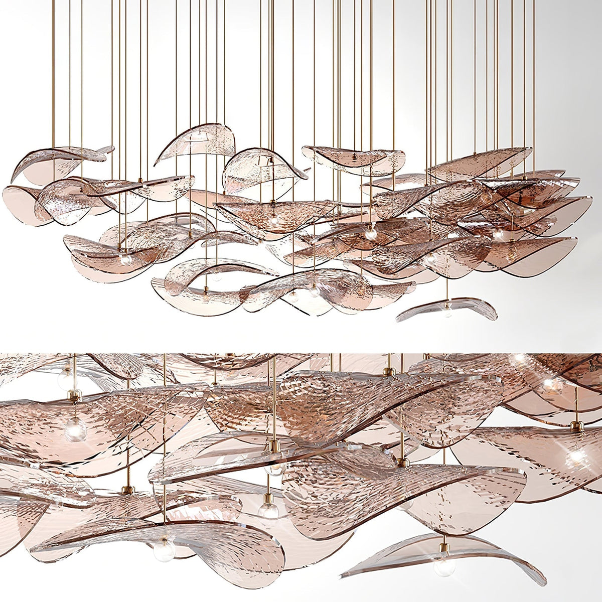 Beauvale Wave Floating Leaf Chandelier