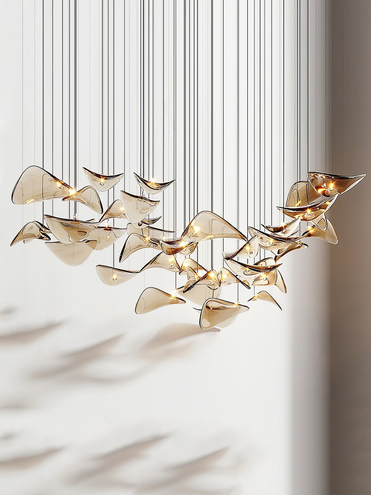 Beauvale Wave Floating Leaf Chandelier
