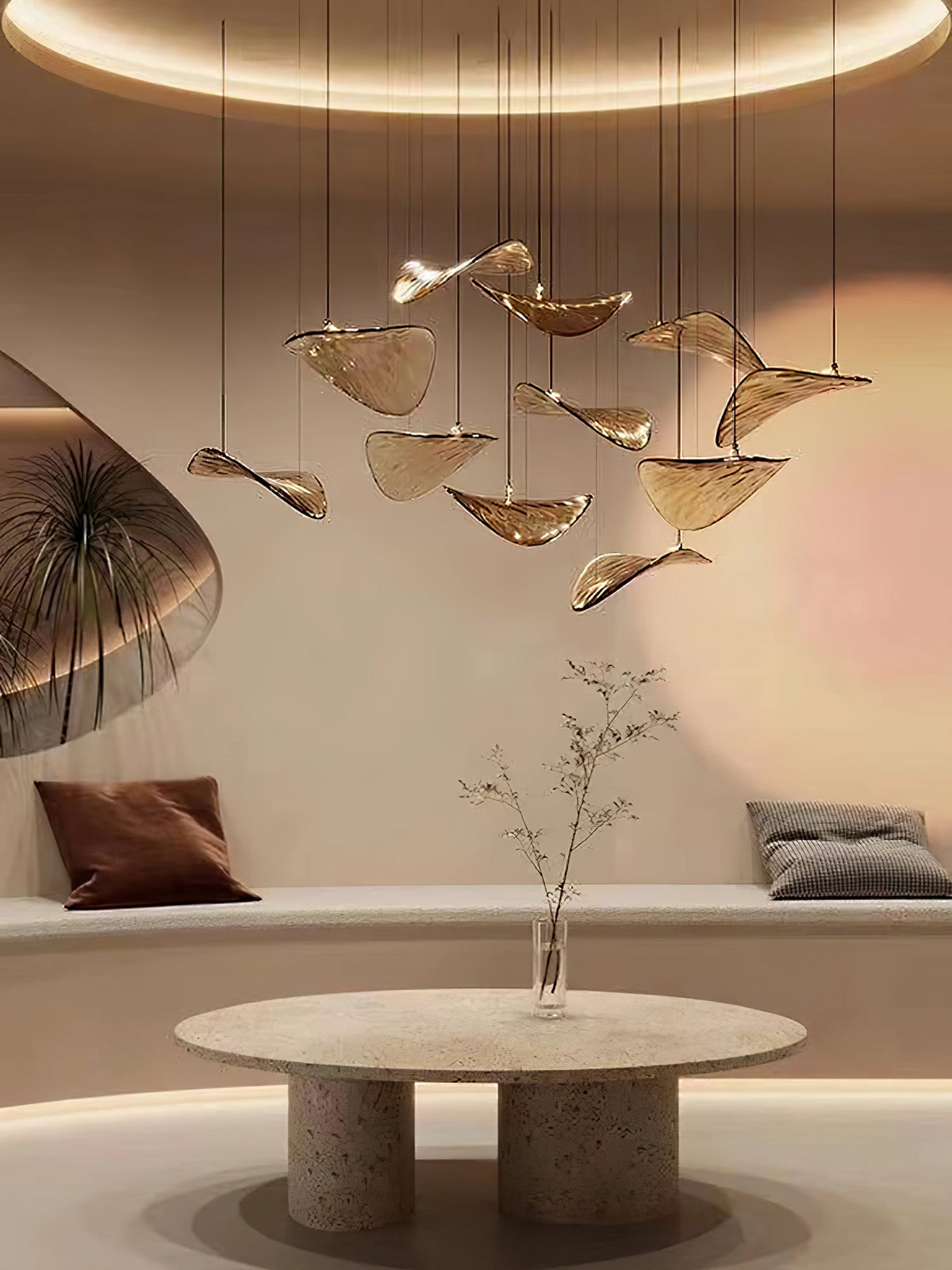 Beauvale Wave Floating Leaf Chandelier