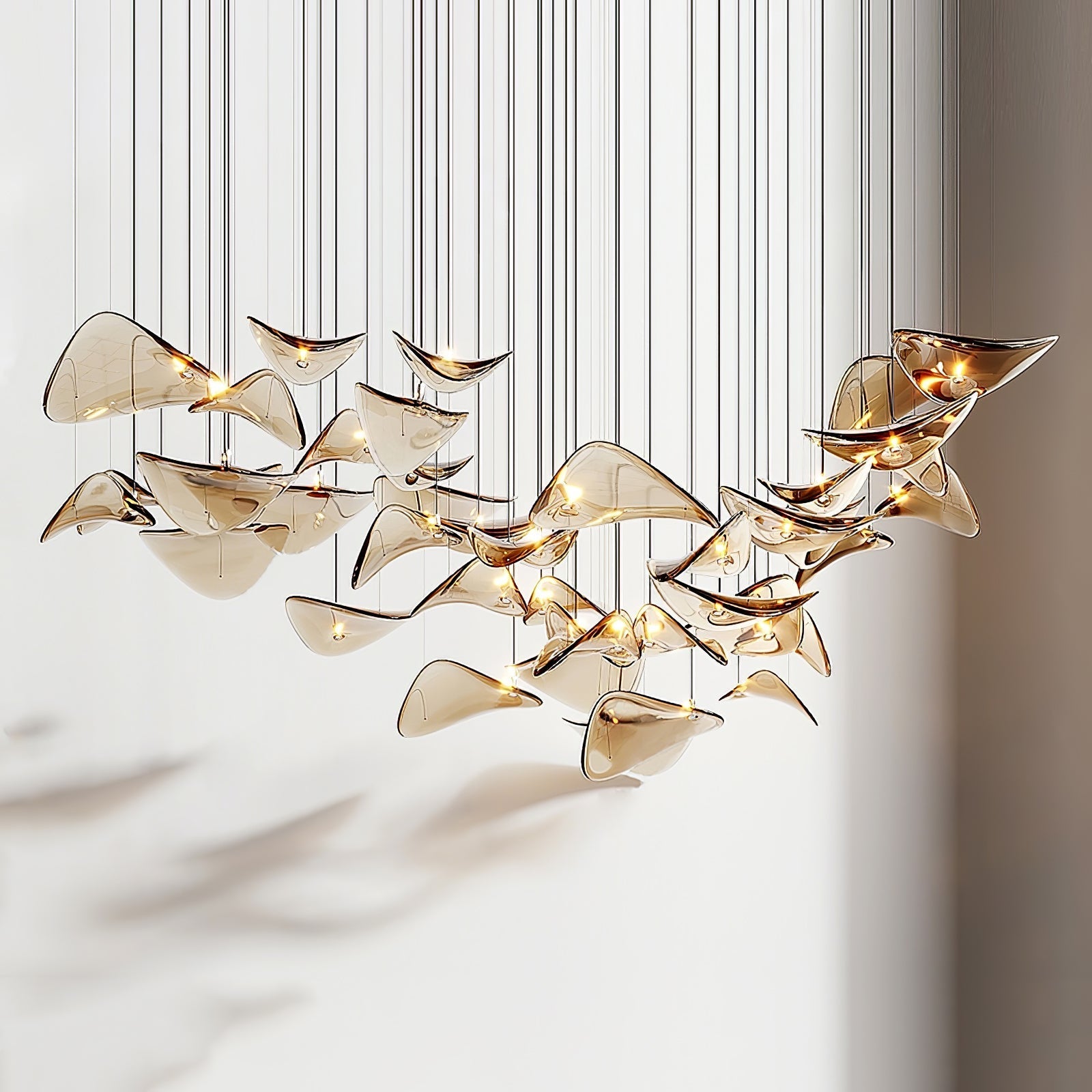 Beauvale Wave Floating Leaf Chandelier