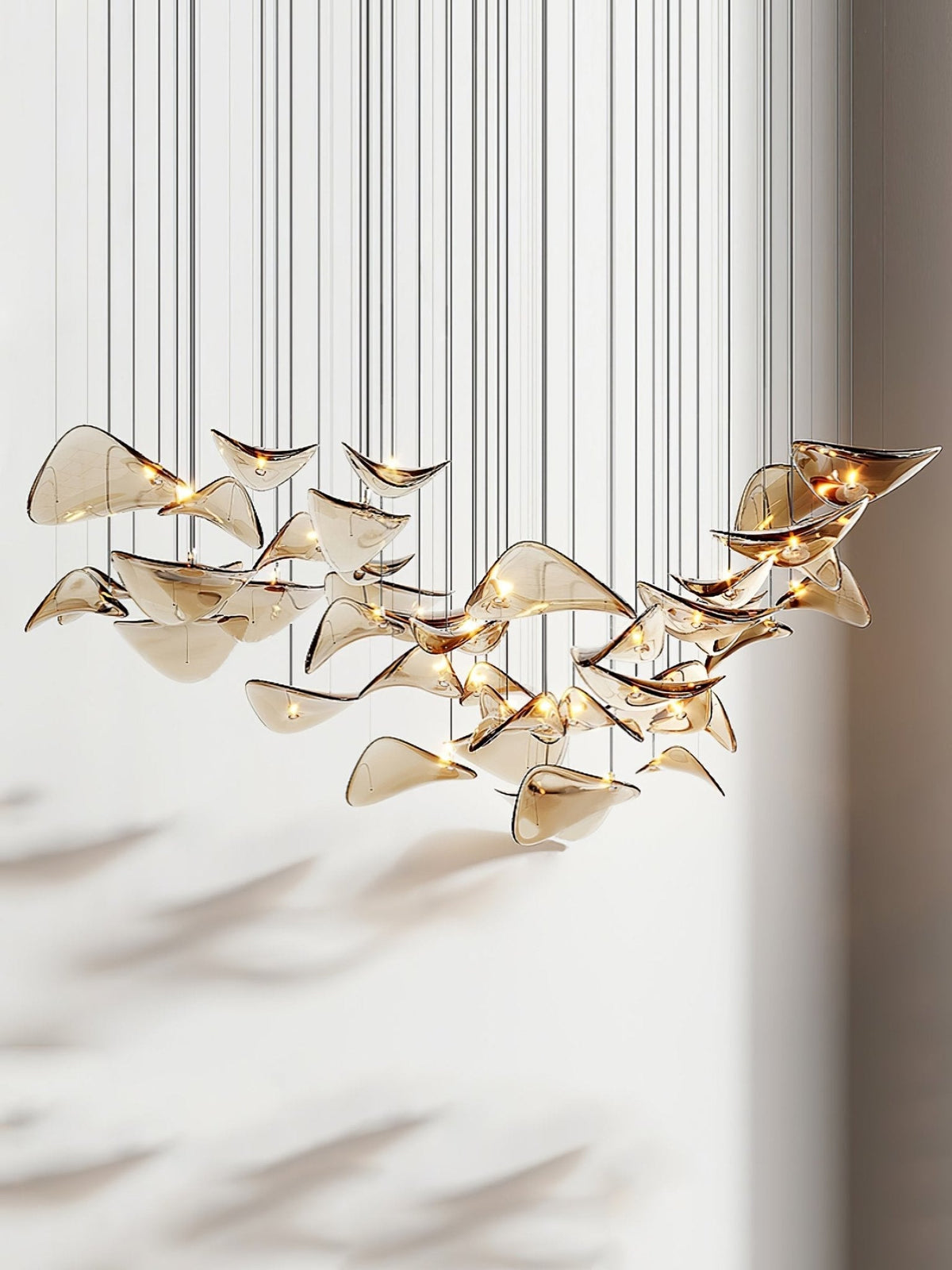 Beauvale Wave Floating Leaf Chandelier