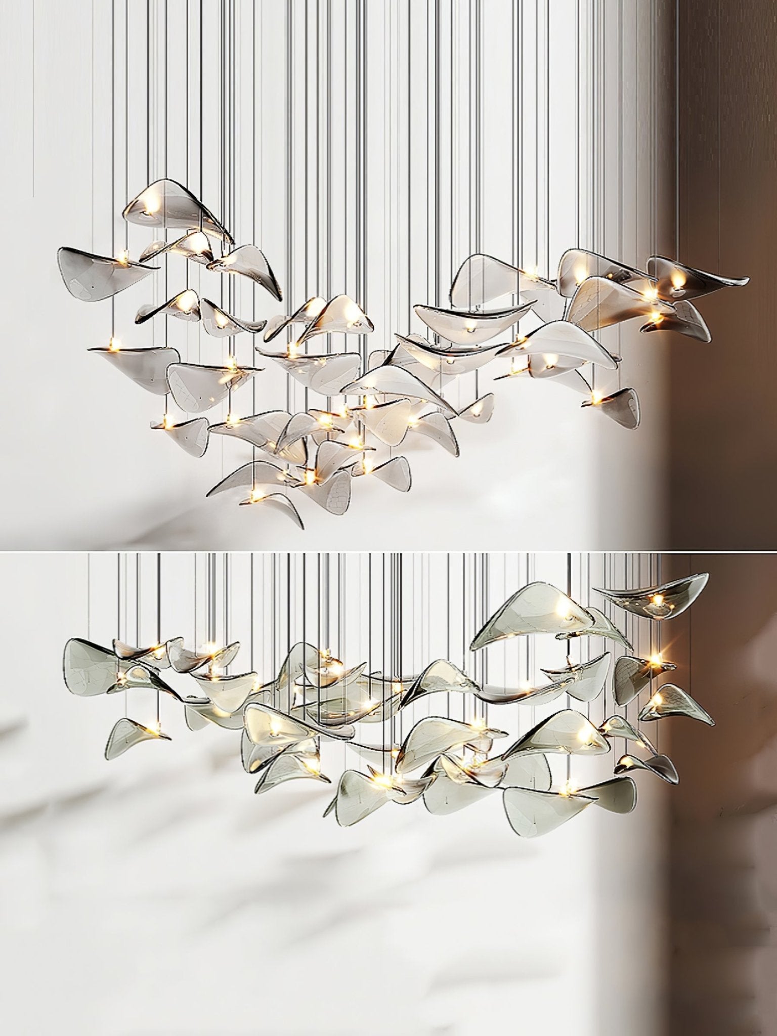 Beauvale Wave Floating Leaf Chandelier