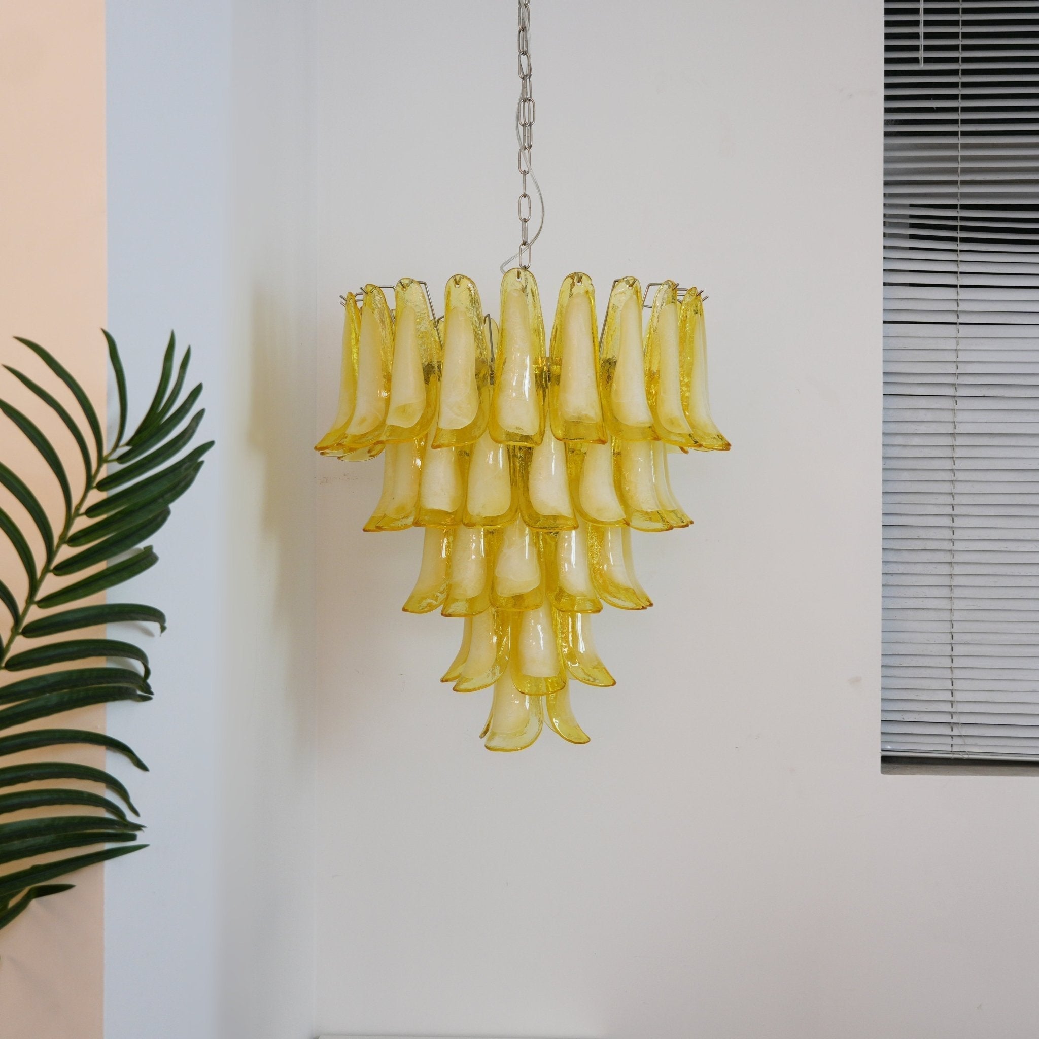 Eranos Chandelier Murano Glass Petal Wave