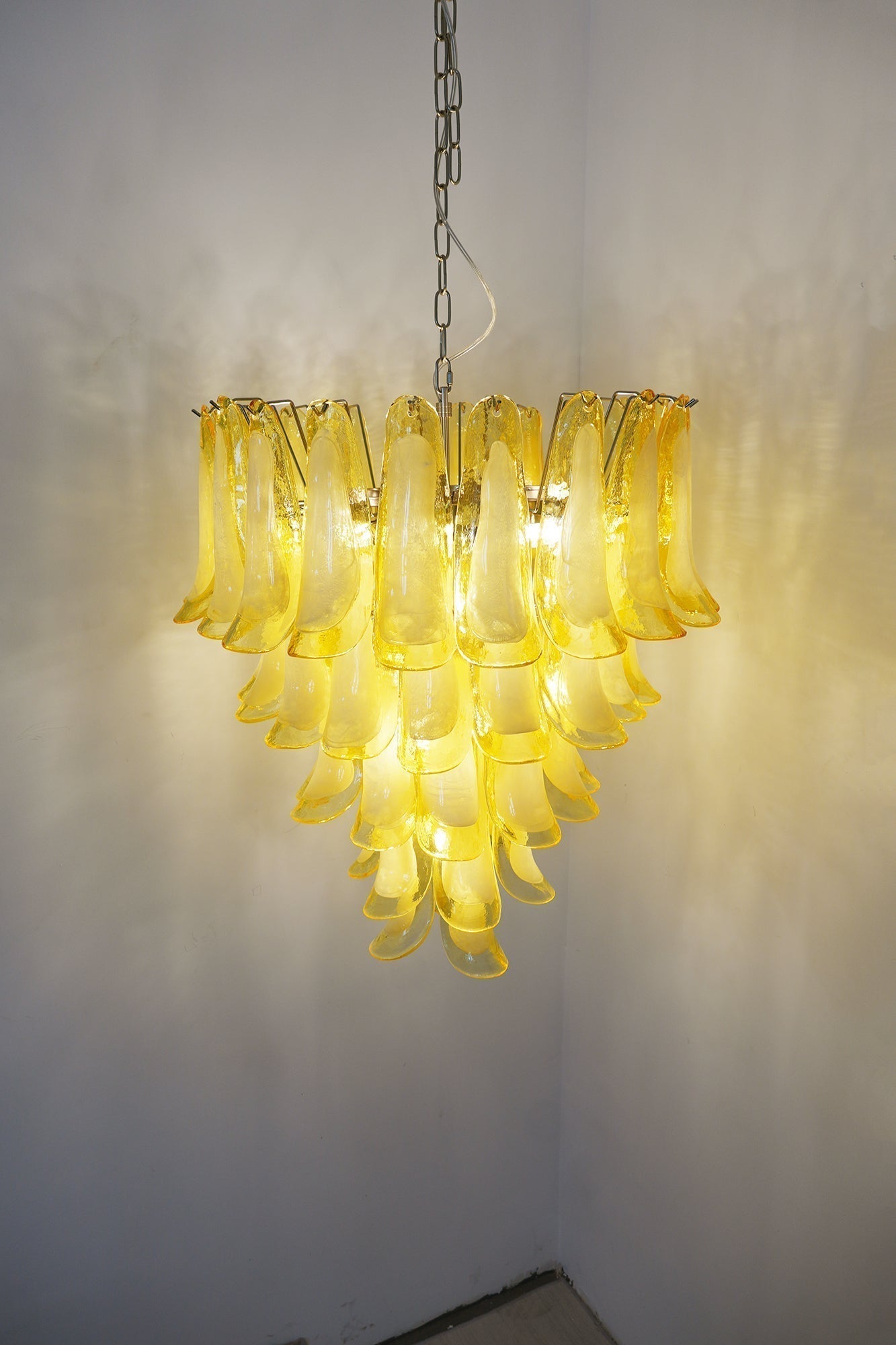 Eranos Chandelier Murano Glass Petal Wave