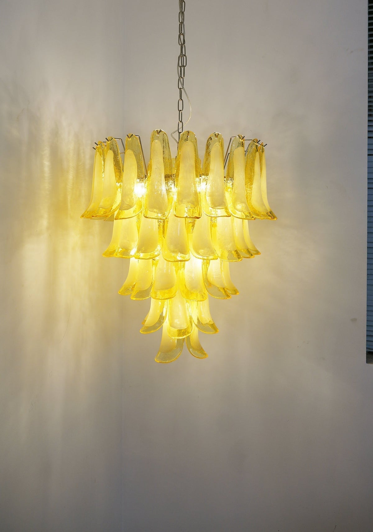 Eranos Chandelier Murano Glass Petal Wave