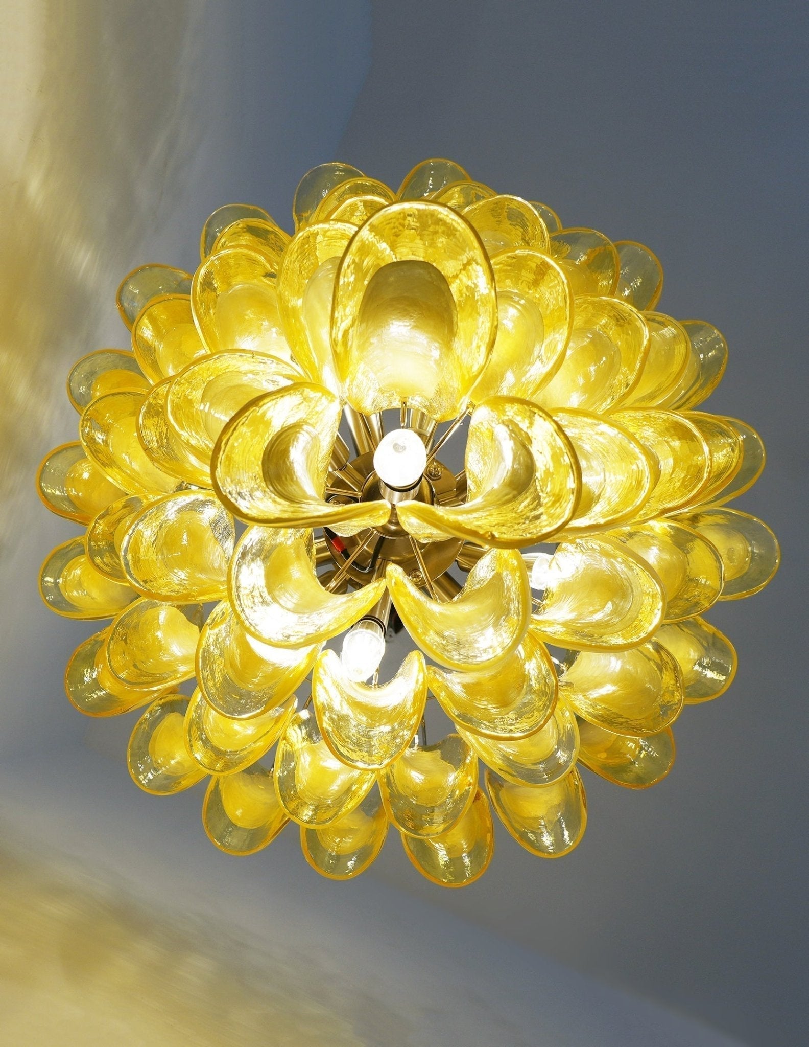Eranos Chandelier Murano Glass Petal Wave