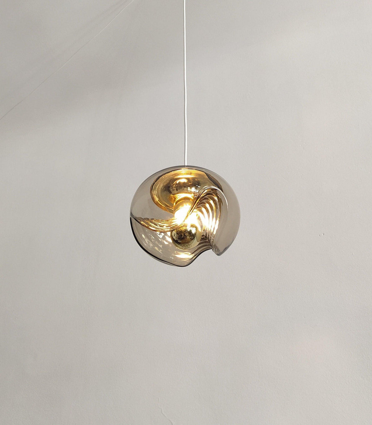 Willa Pendant Lamp Glass Wave Mid Century Vintage