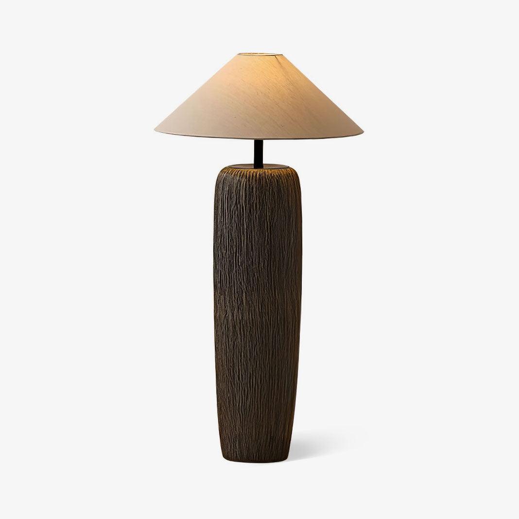 Hael Weathered Wood Grain Floor Lamp