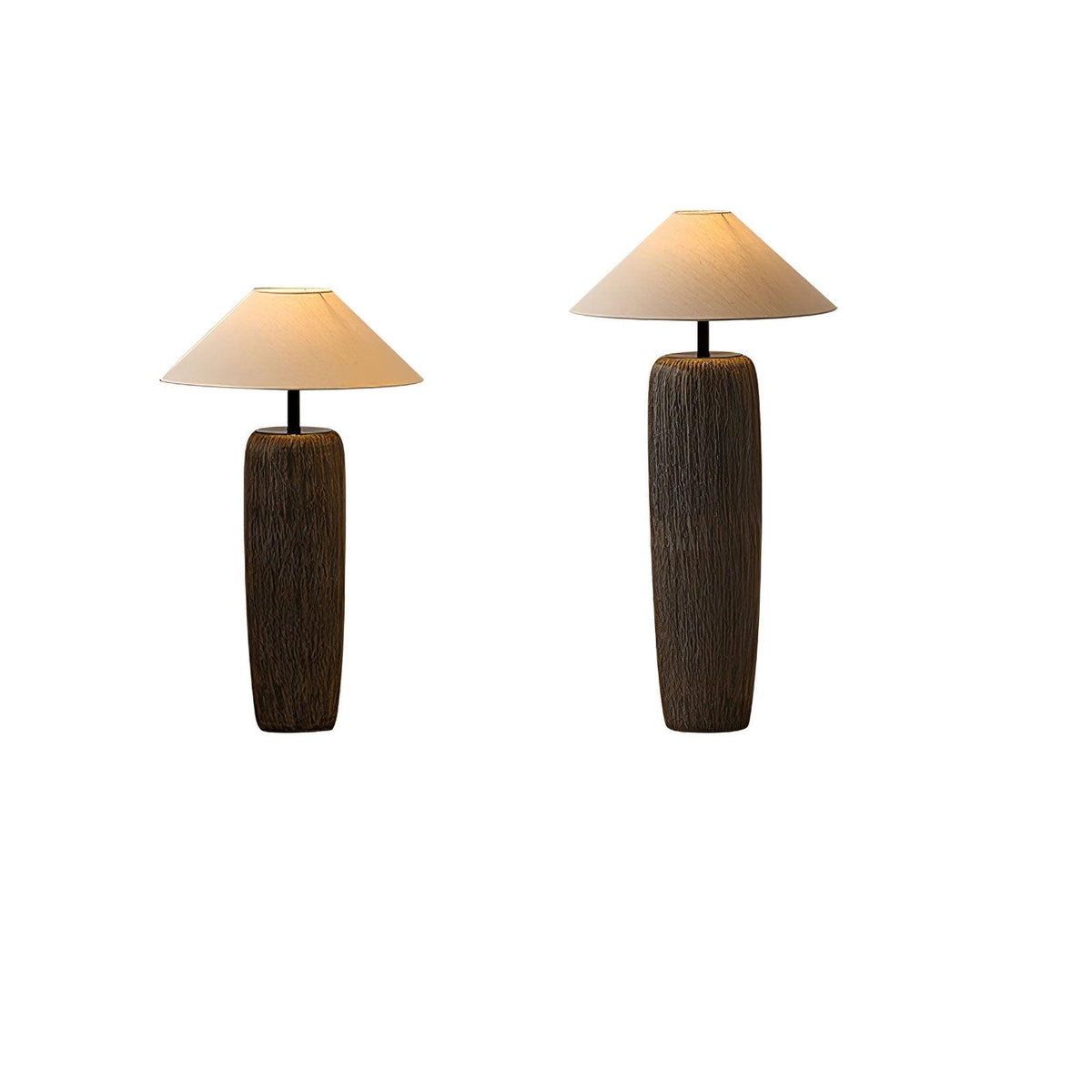 Hael Weathered Wood Grain Floor Lamp