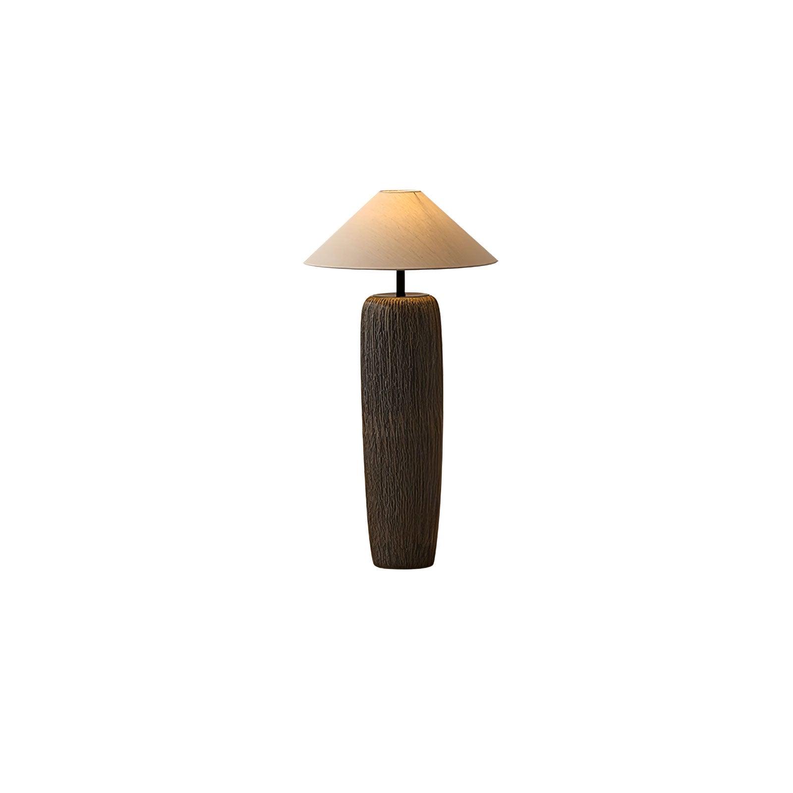 Hael Weathered Wood Grain Floor Lamp