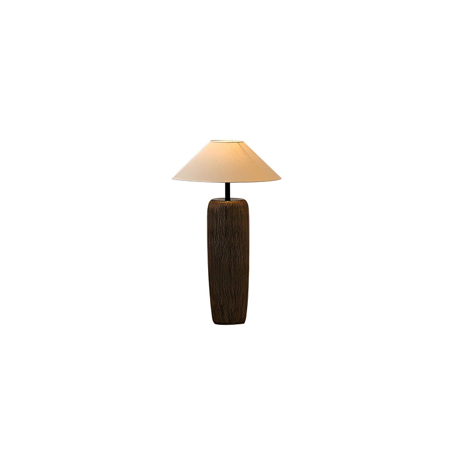 Hael Weathered Wood Grain Floor Lamp