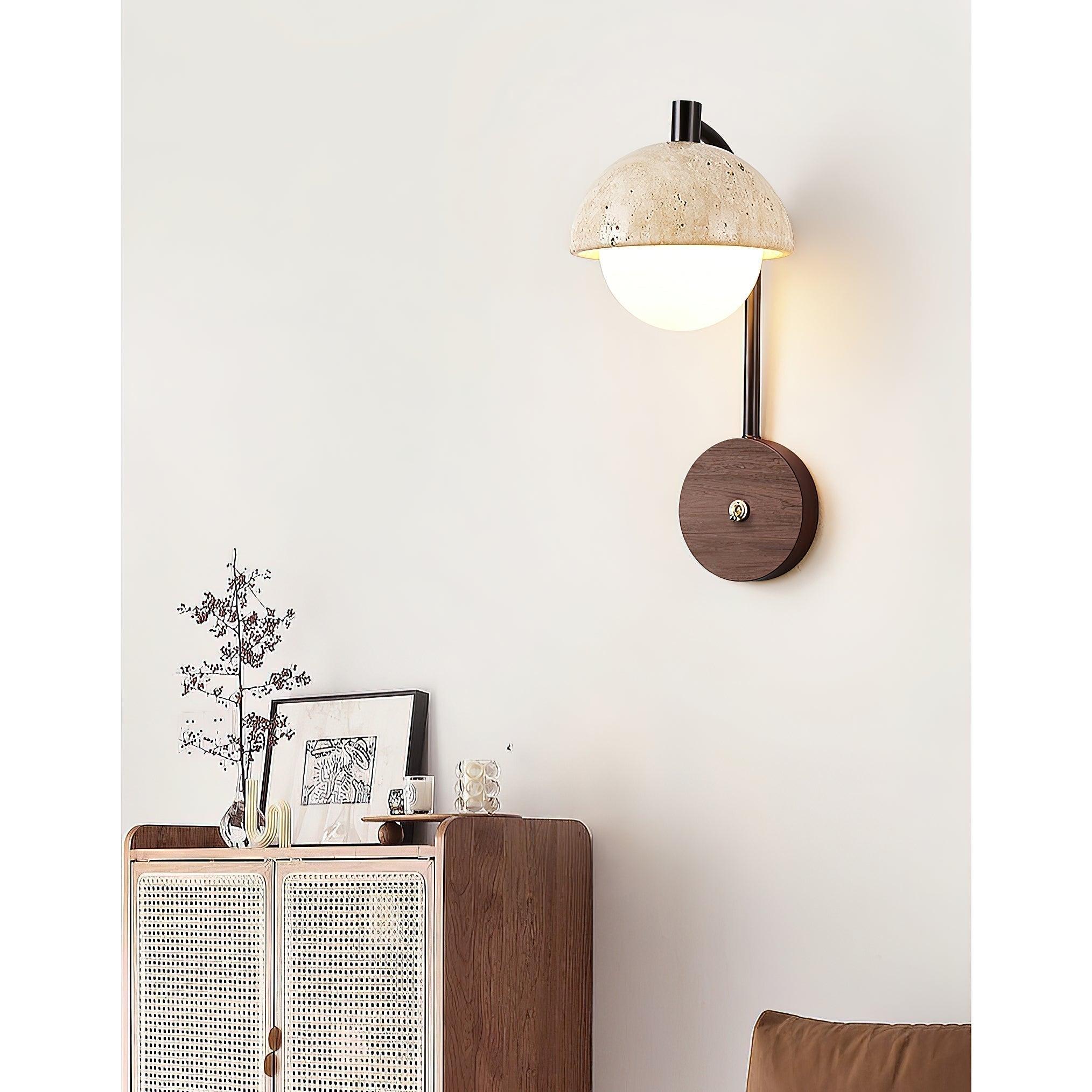 Valelaine Travertine Wall Lamp