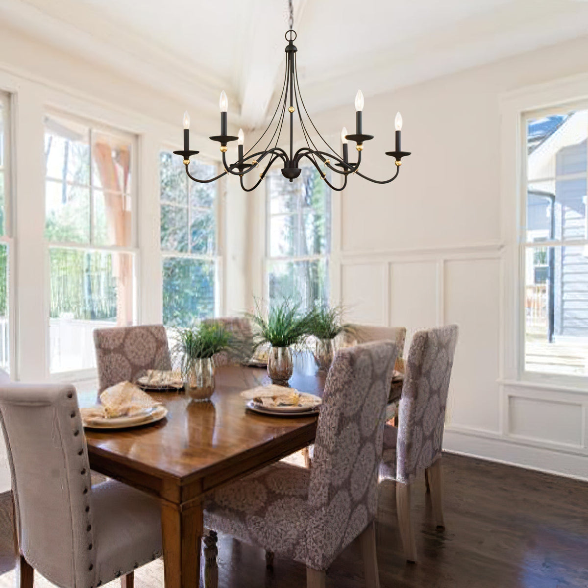 Regalia Vintage Brass Chandelier