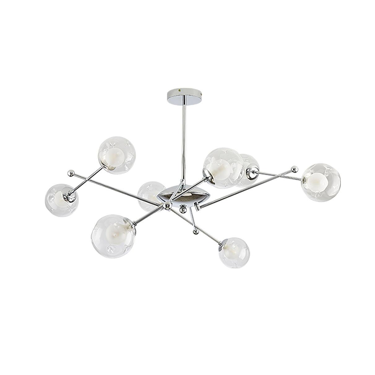 Lioreaine Chandelier Chrome Glass