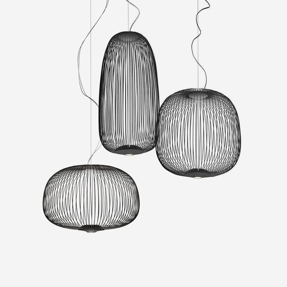 Aero Lightweight Spokes Cage Pendant Light - Neutral Decor