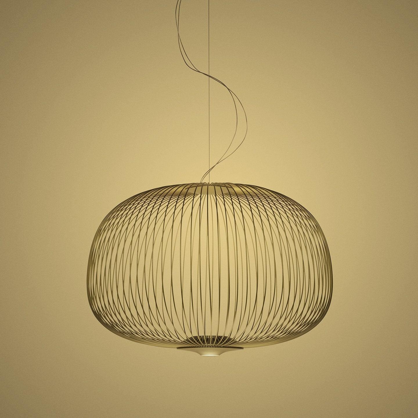 Aero Lightweight Spokes Cage Pendant Light - Neutral Decor
