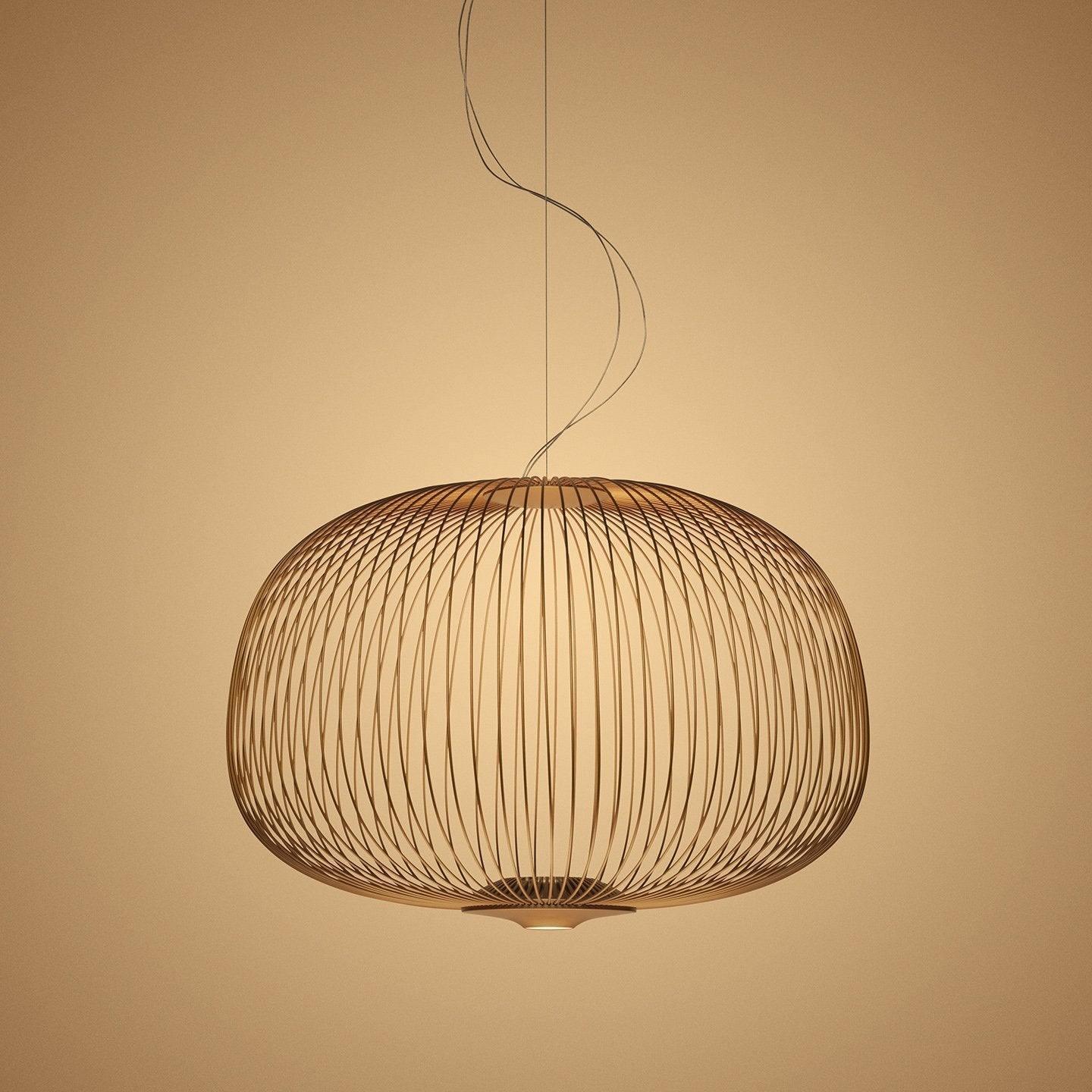 Aero Lightweight Spokes Cage Pendant Light - Neutral Decor