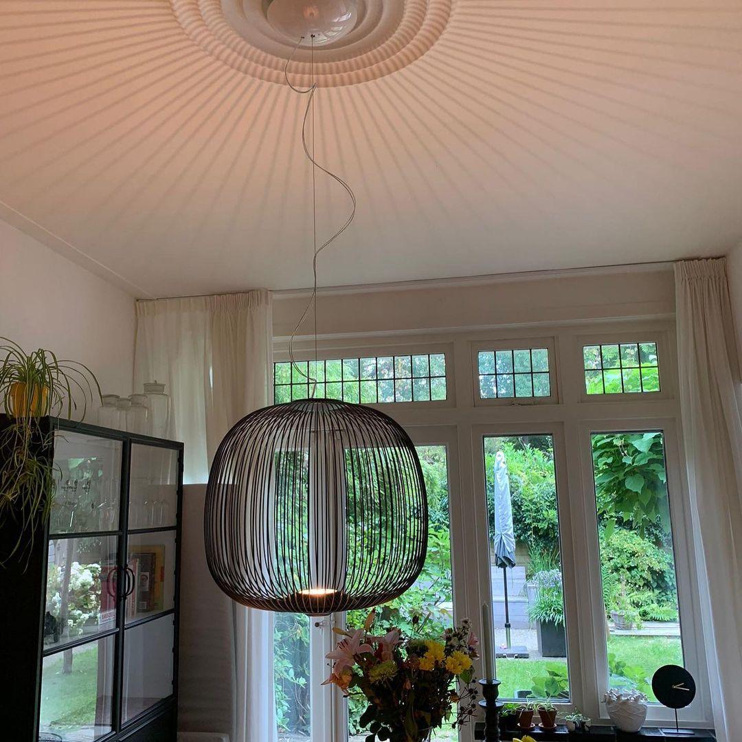 Aero Lightweight Spokes Cage Pendant Light - Neutral Decor
