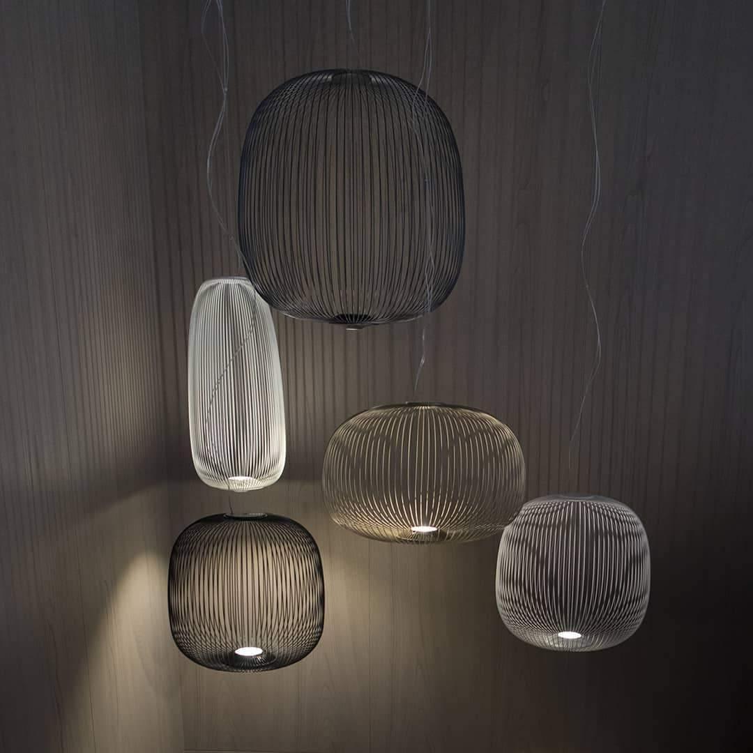 Aero Lightweight Spokes Cage Pendant Light - Neutral Decor