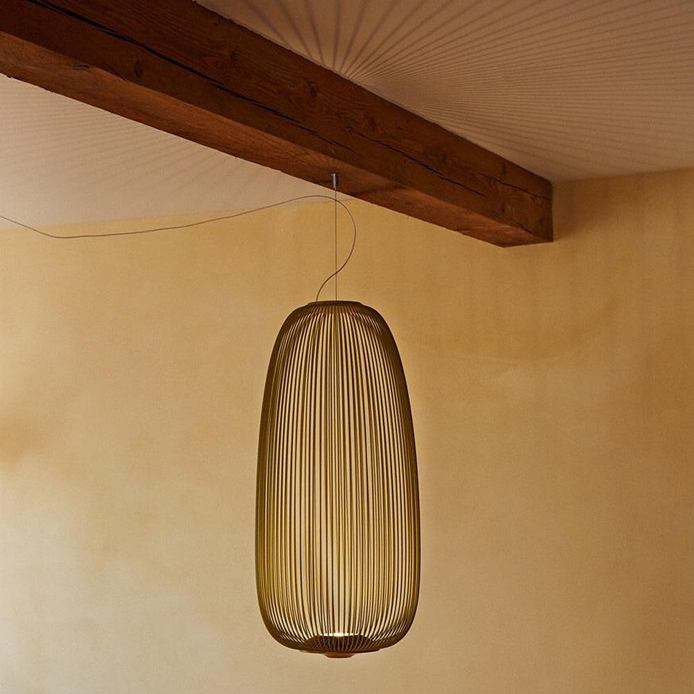 Aero Lightweight Spokes Cage Pendant Light - Neutral Decor