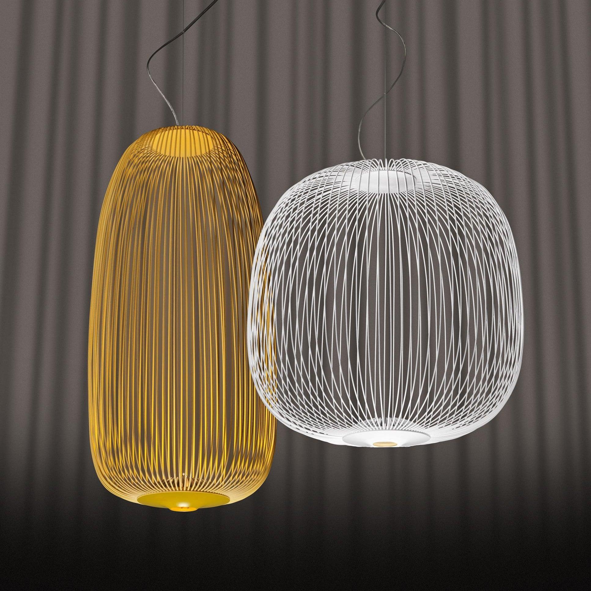 Aero Lightweight Spokes Cage Pendant Light - Neutral Decor