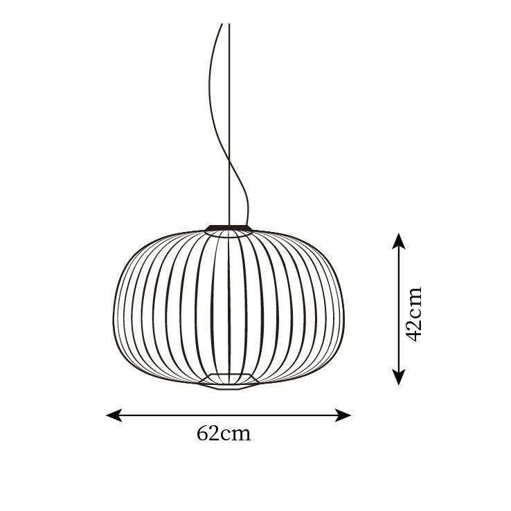 Aero Lightweight Spokes Cage Pendant Light - Neutral Decor