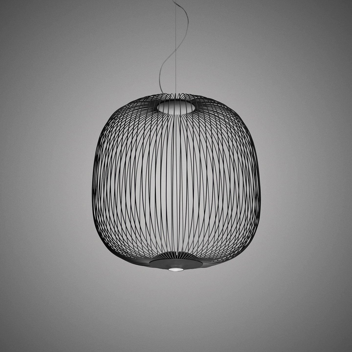 Aero Lightweight Spokes Cage Pendant Light - Neutral Decor