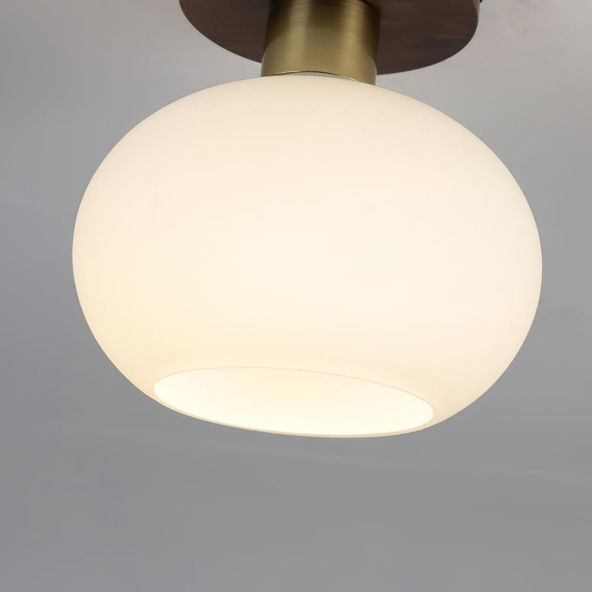 Elorusl Nordic Art White Shell Glass Ceiling Lamp