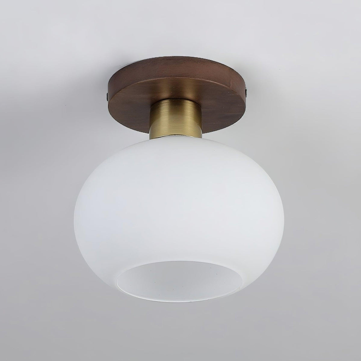 Elorusl Nordic Art White Shell Glass Ceiling Lamp