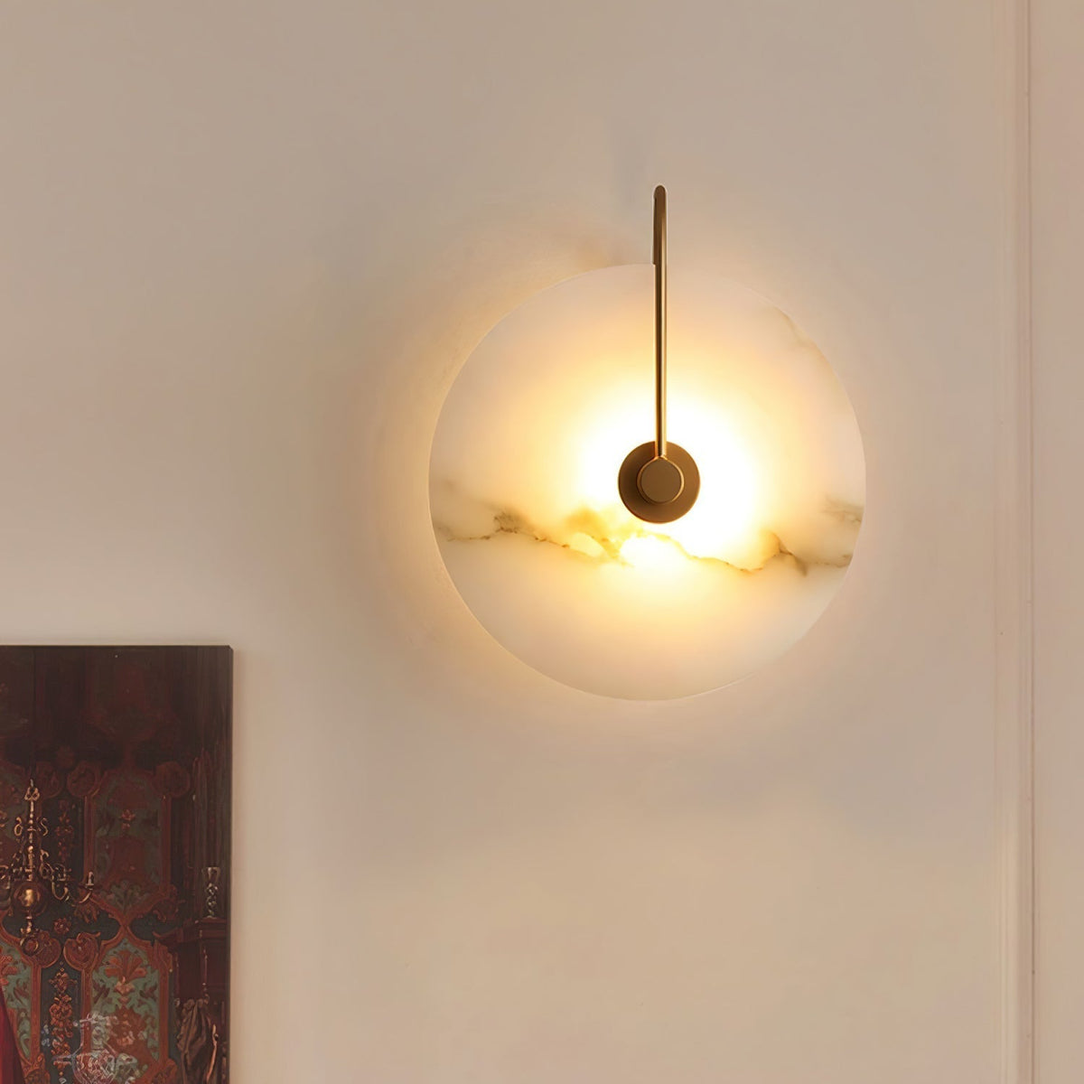 Albeenne Alabaster Globe Wall Lamp