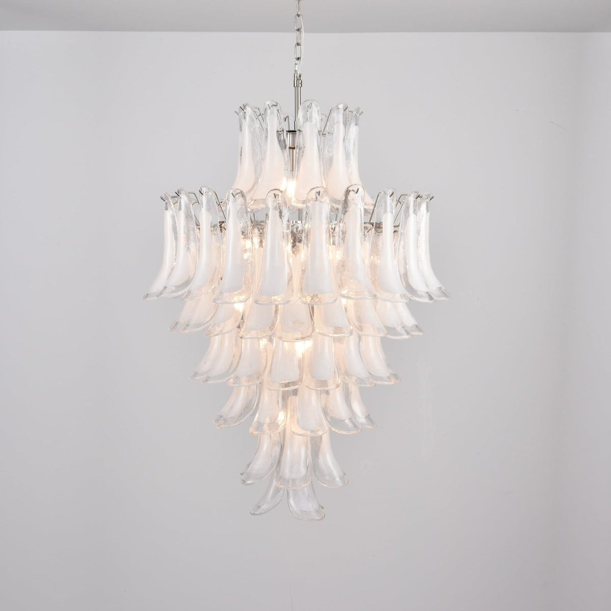Eirivine Chandelier White Cloud Glass Petals