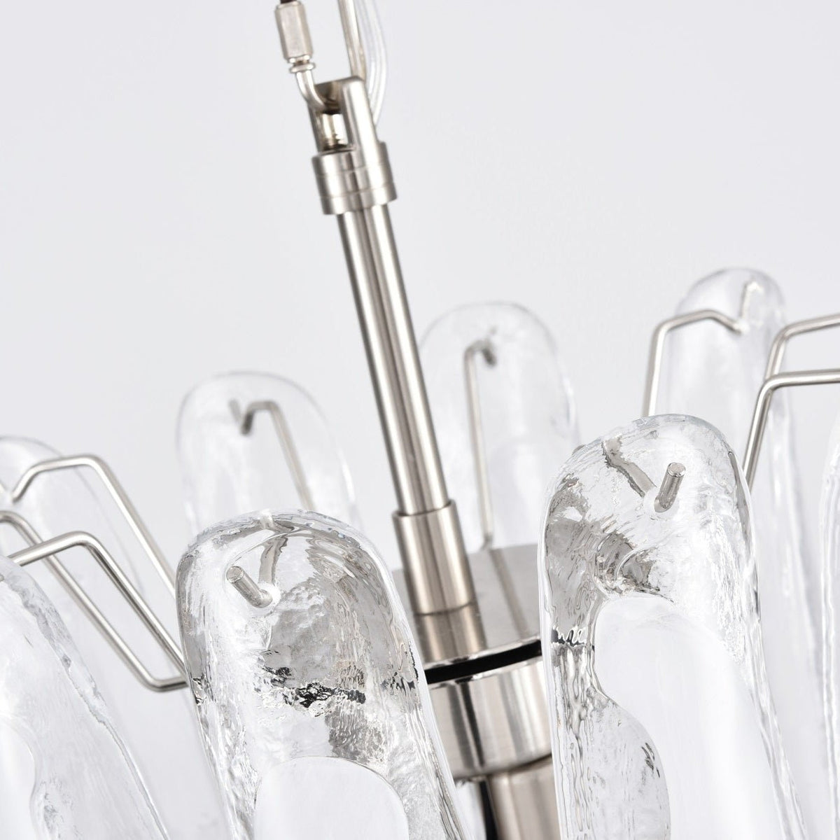Eirivine Chandelier White Cloud Glass Petals